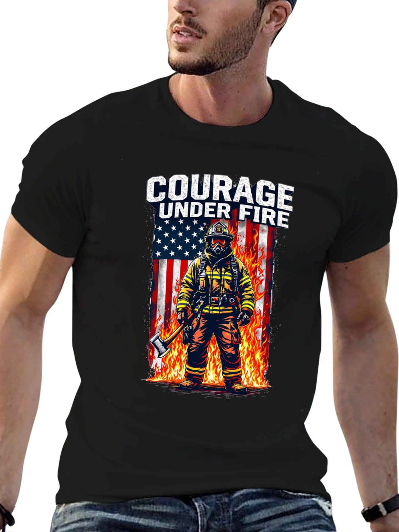 Courage Under Fire Firefighter T-Shirt