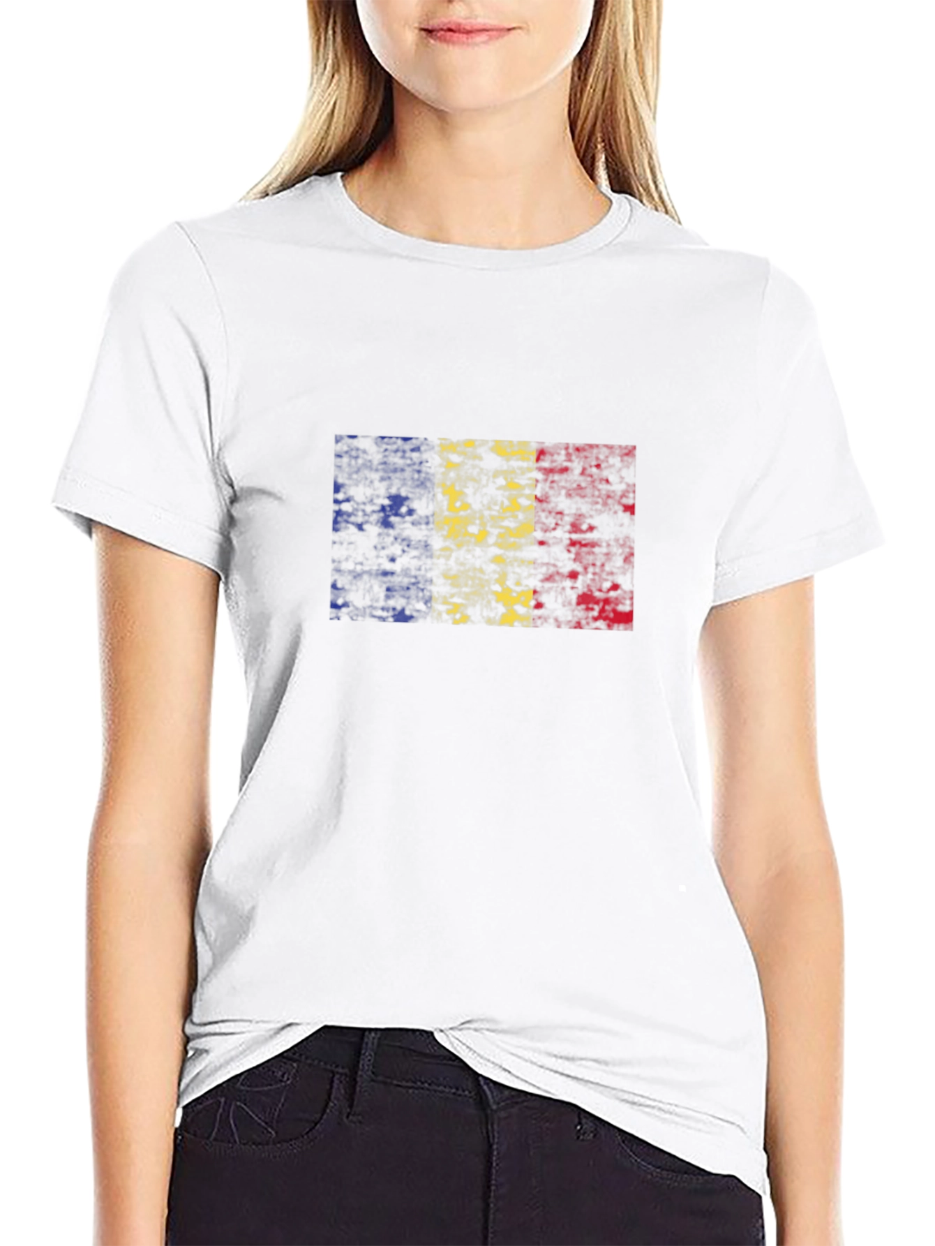 Romania Flag Distressed Graphic T-Shirt - Patriotic Tee