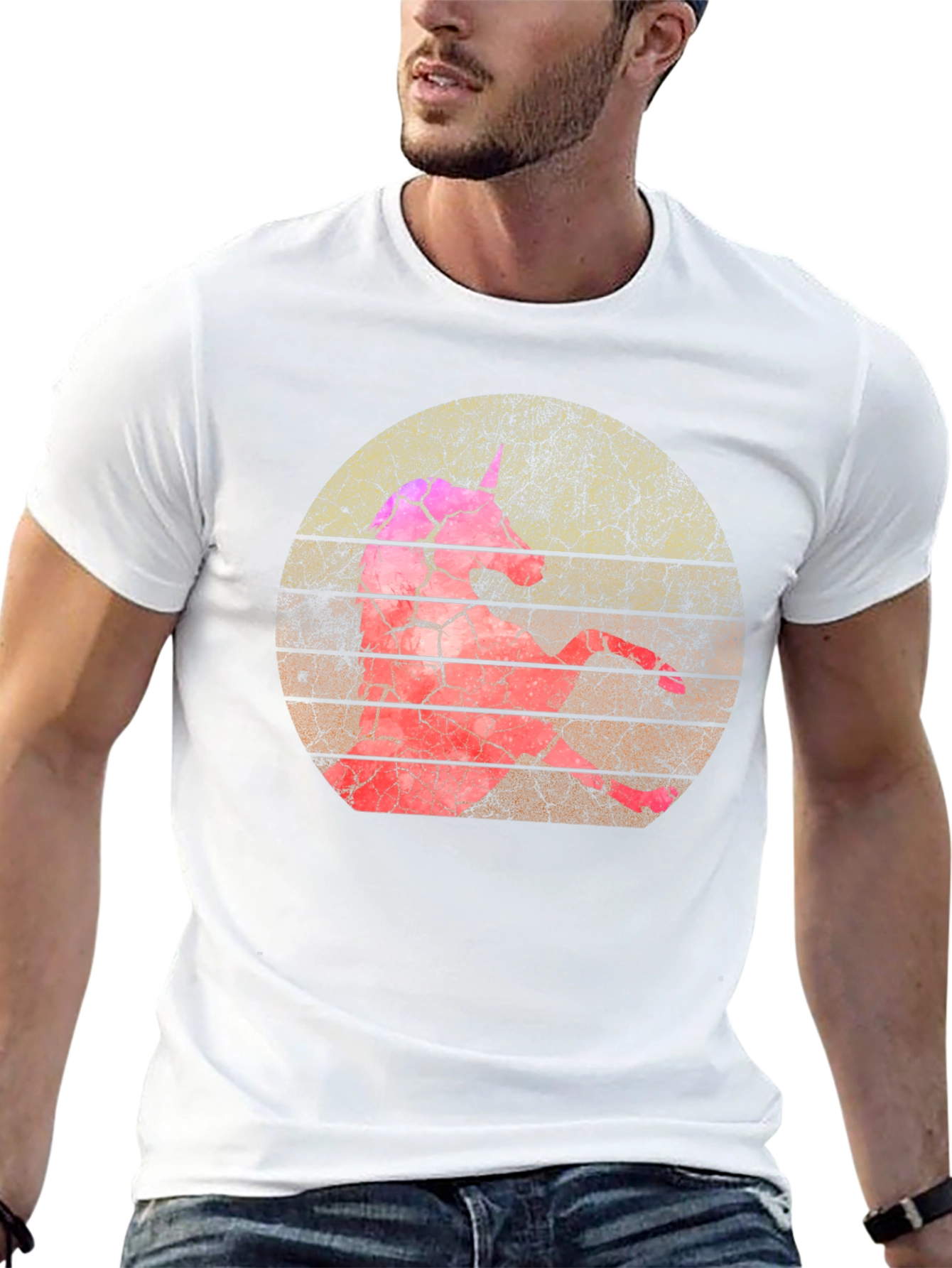 Retro Unicorn Graphic T-Shirt