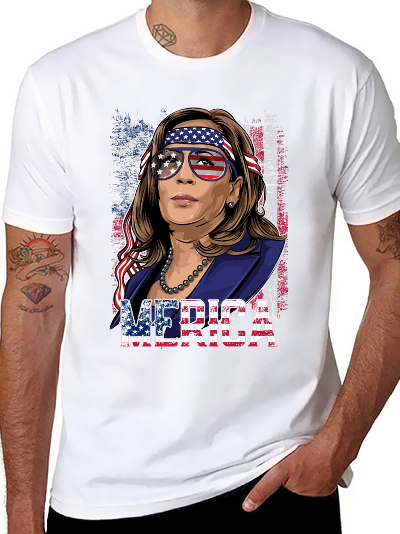 Kamala Harris Patriotic T-Shirt - Merica!