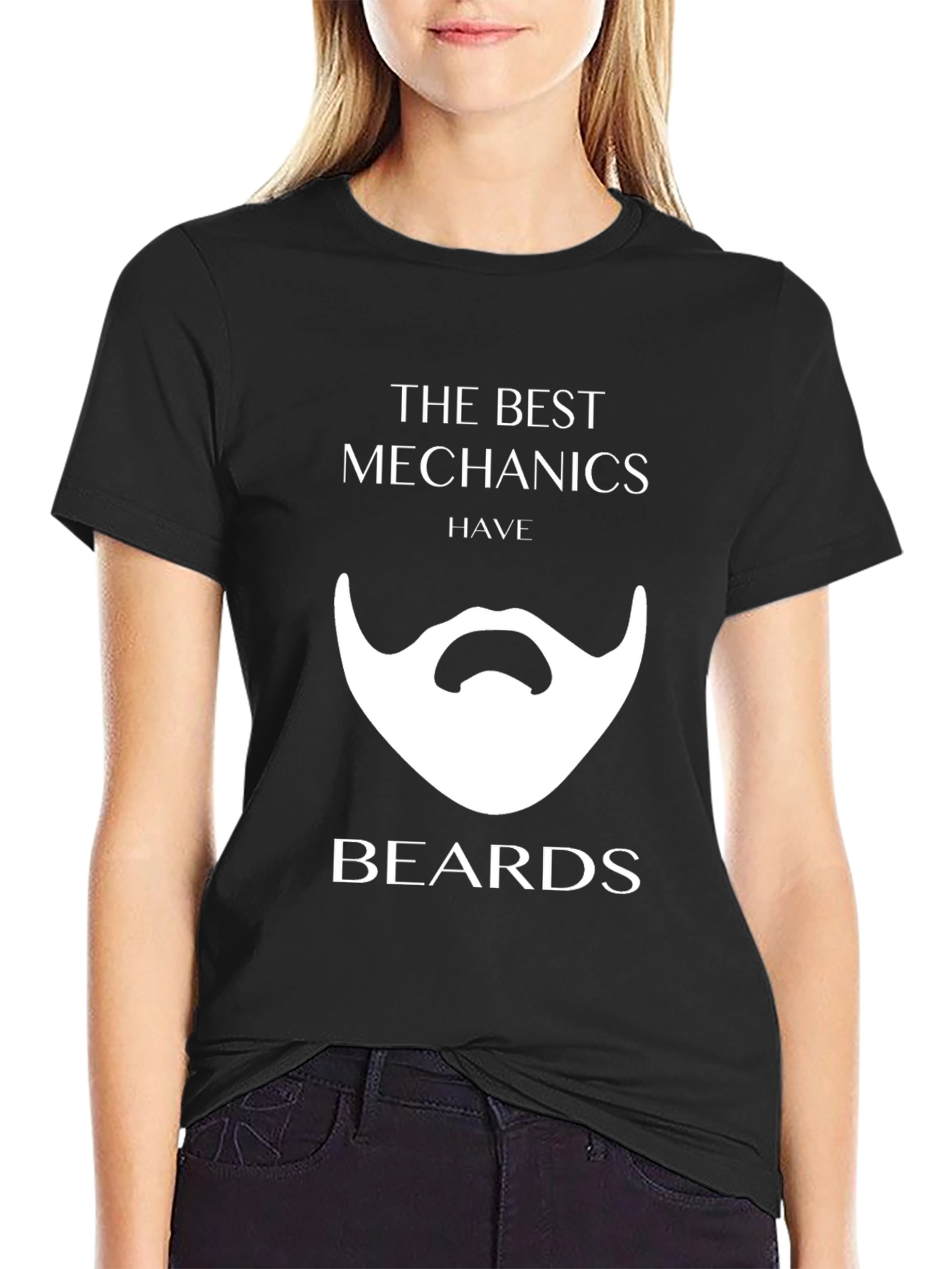 Mechanic Beard Graphic Tee - Black