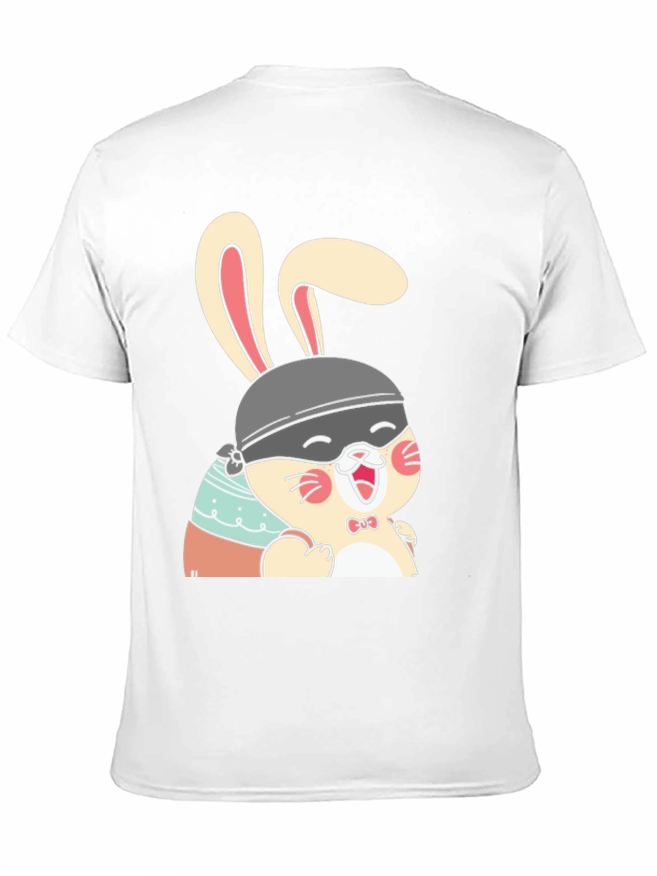 Cute Bunny T-Shirt - Black Cotton Tee