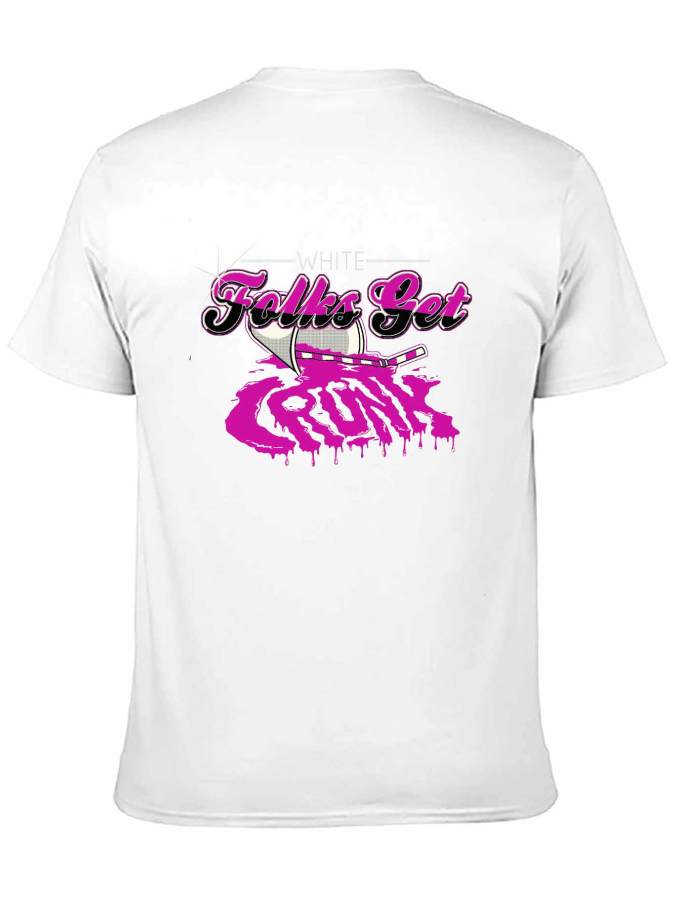White Folks Get Crunk Black T-Shirt