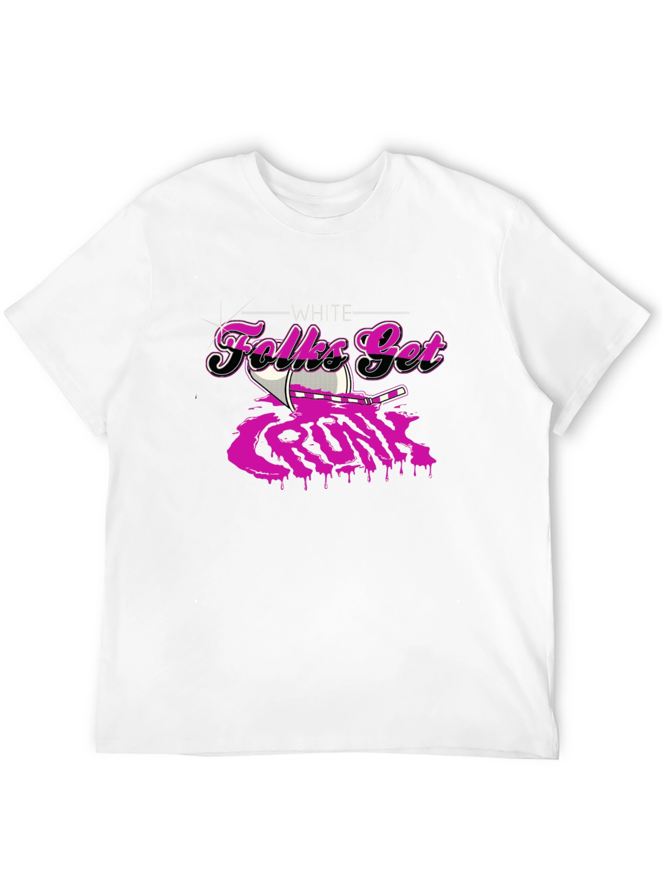White Folks Get Crunk Black T-Shirt