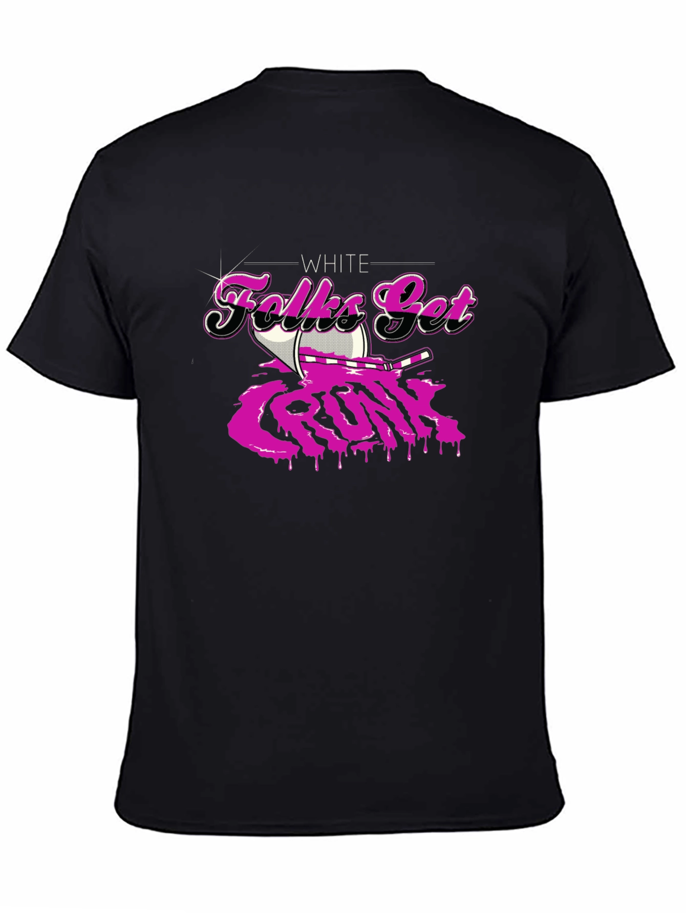White Folks Get Crunk Black T-Shirt