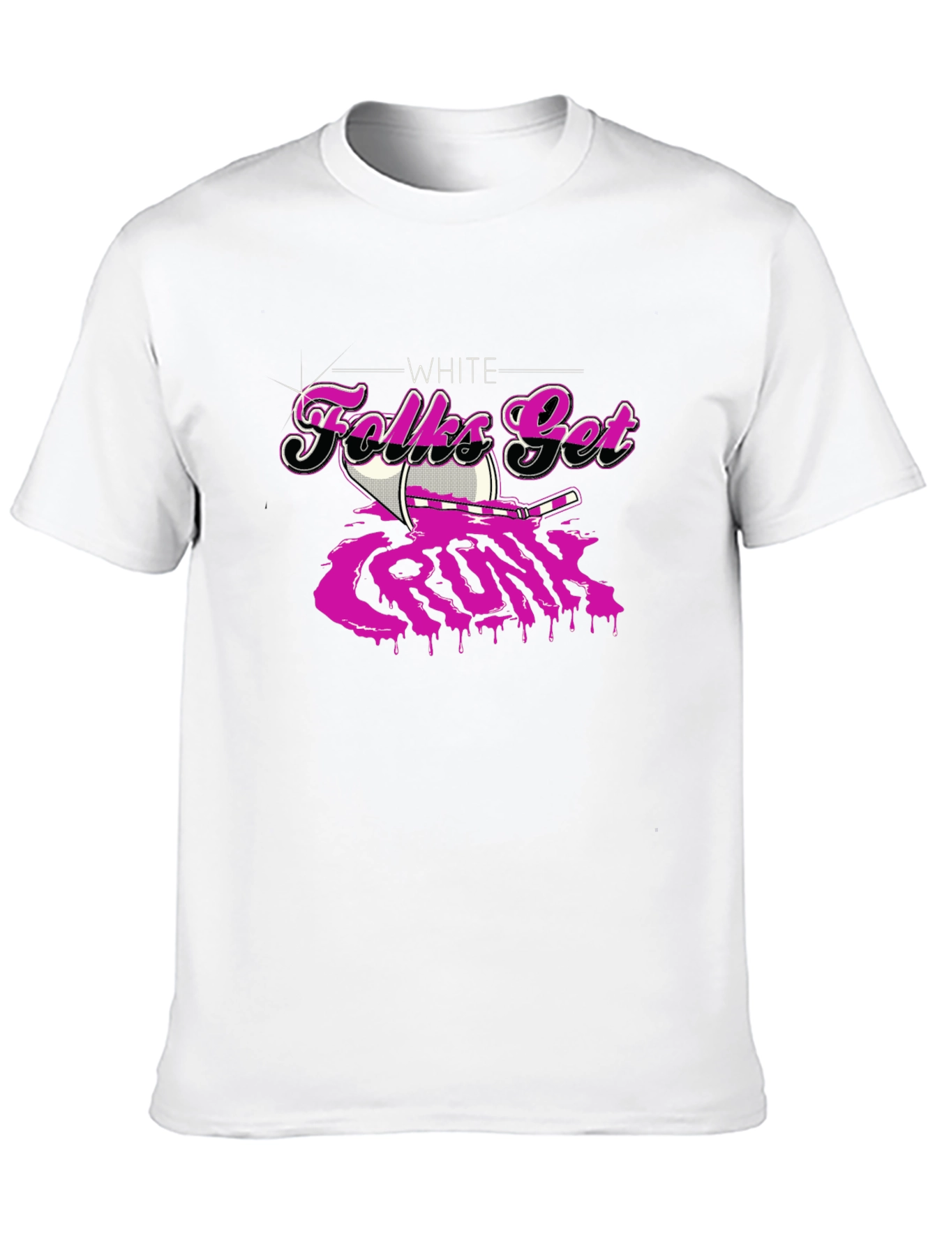 White Folks Get Crunk Black T-Shirt
