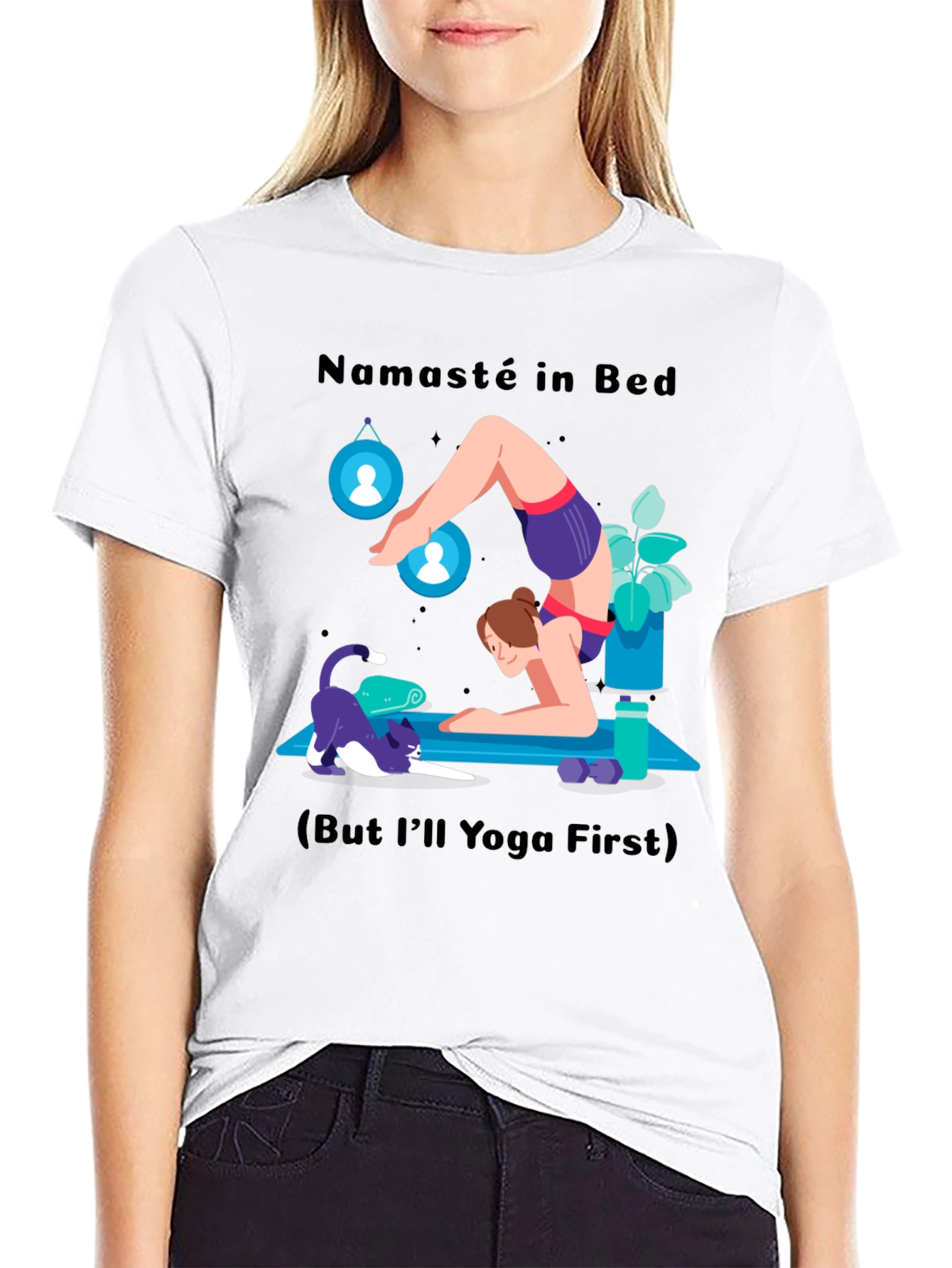 Namaste in Bed Yoga Graphic Tee