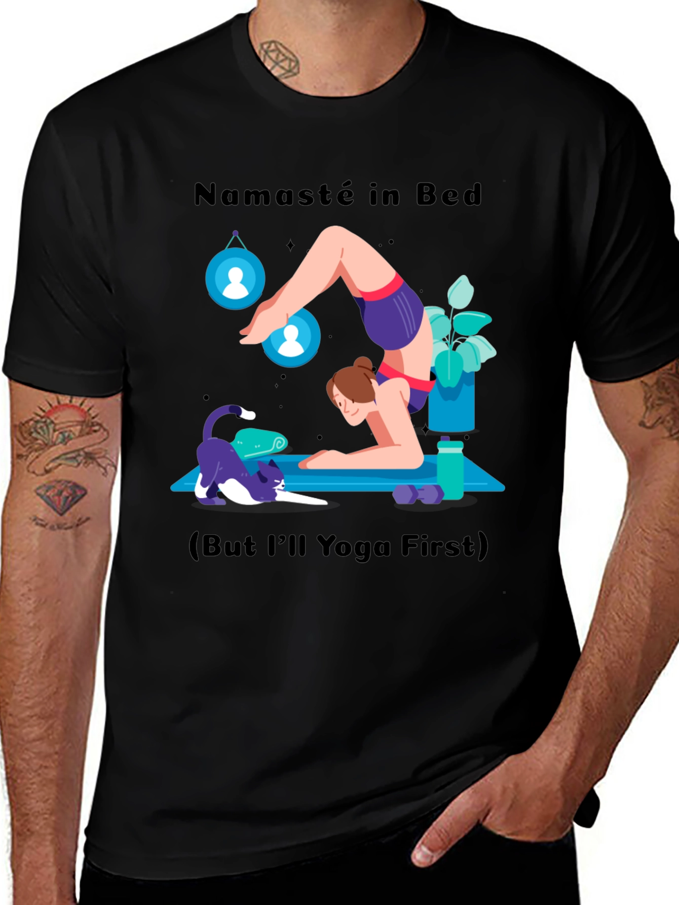 Namaste in Bed Yoga Graphic Tee