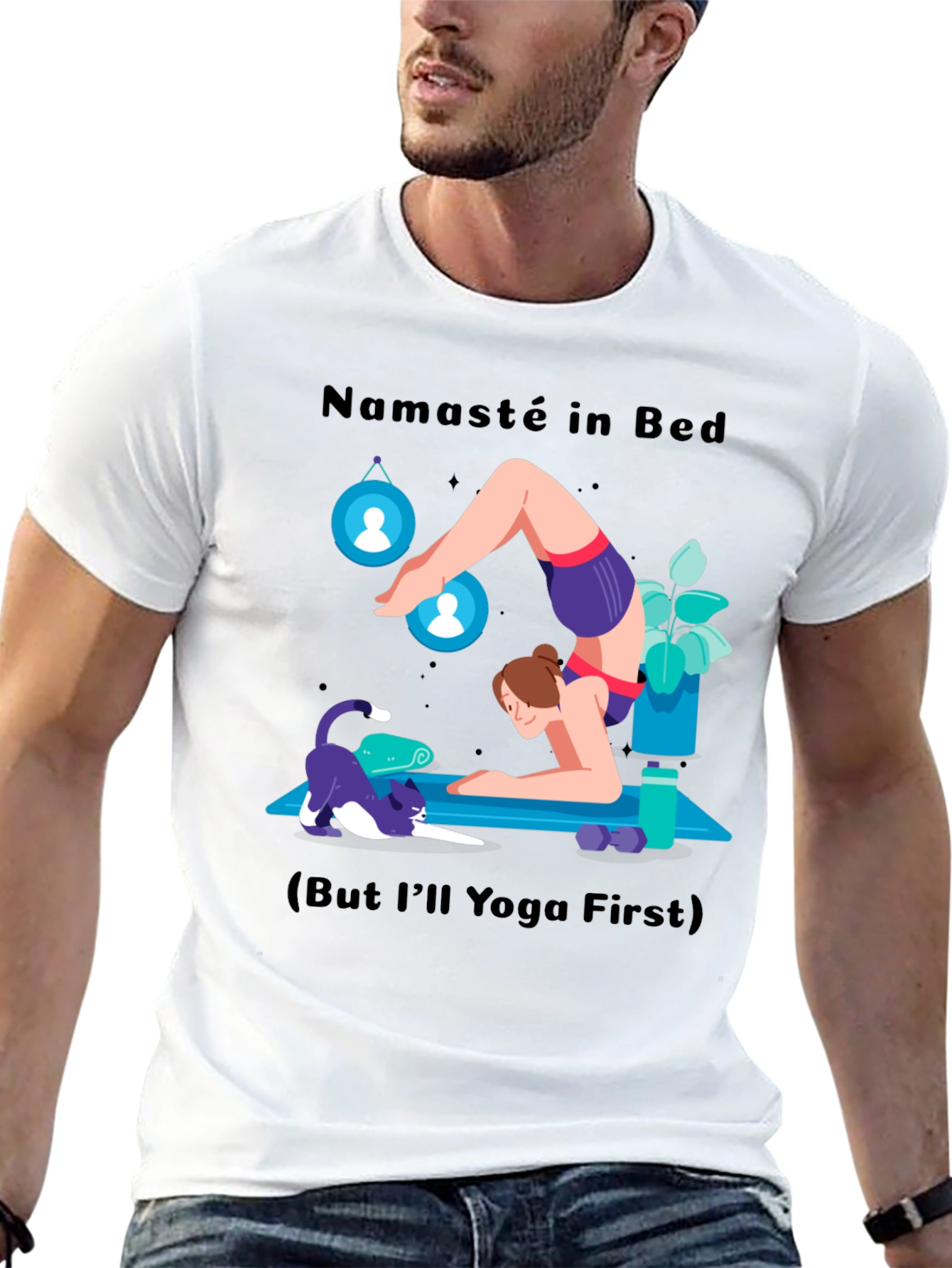 Namaste in Bed Yoga Graphic Tee