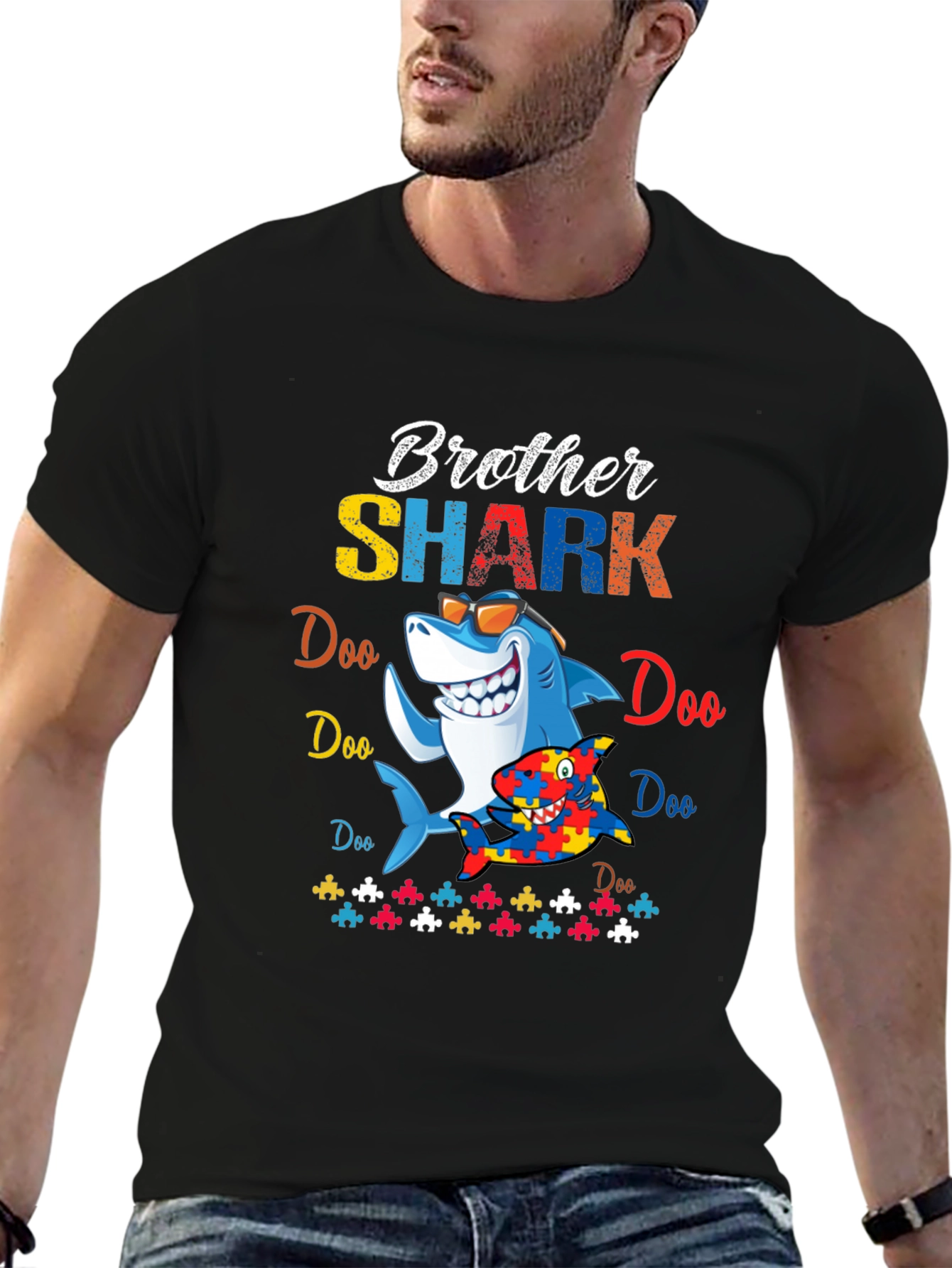 Brother Shark Autism Awareness T-Shirt