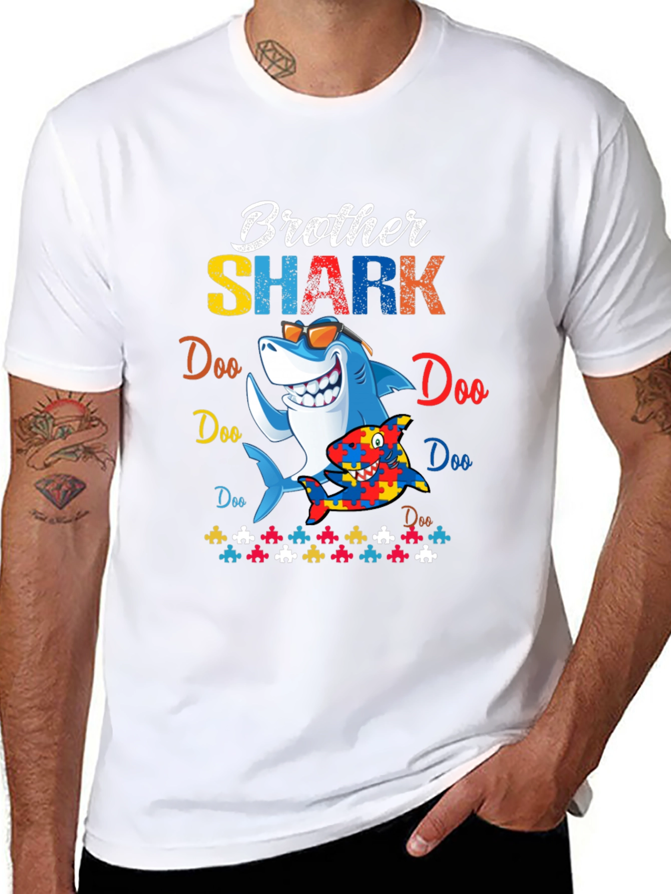 Brother Shark Autism Awareness T-Shirt