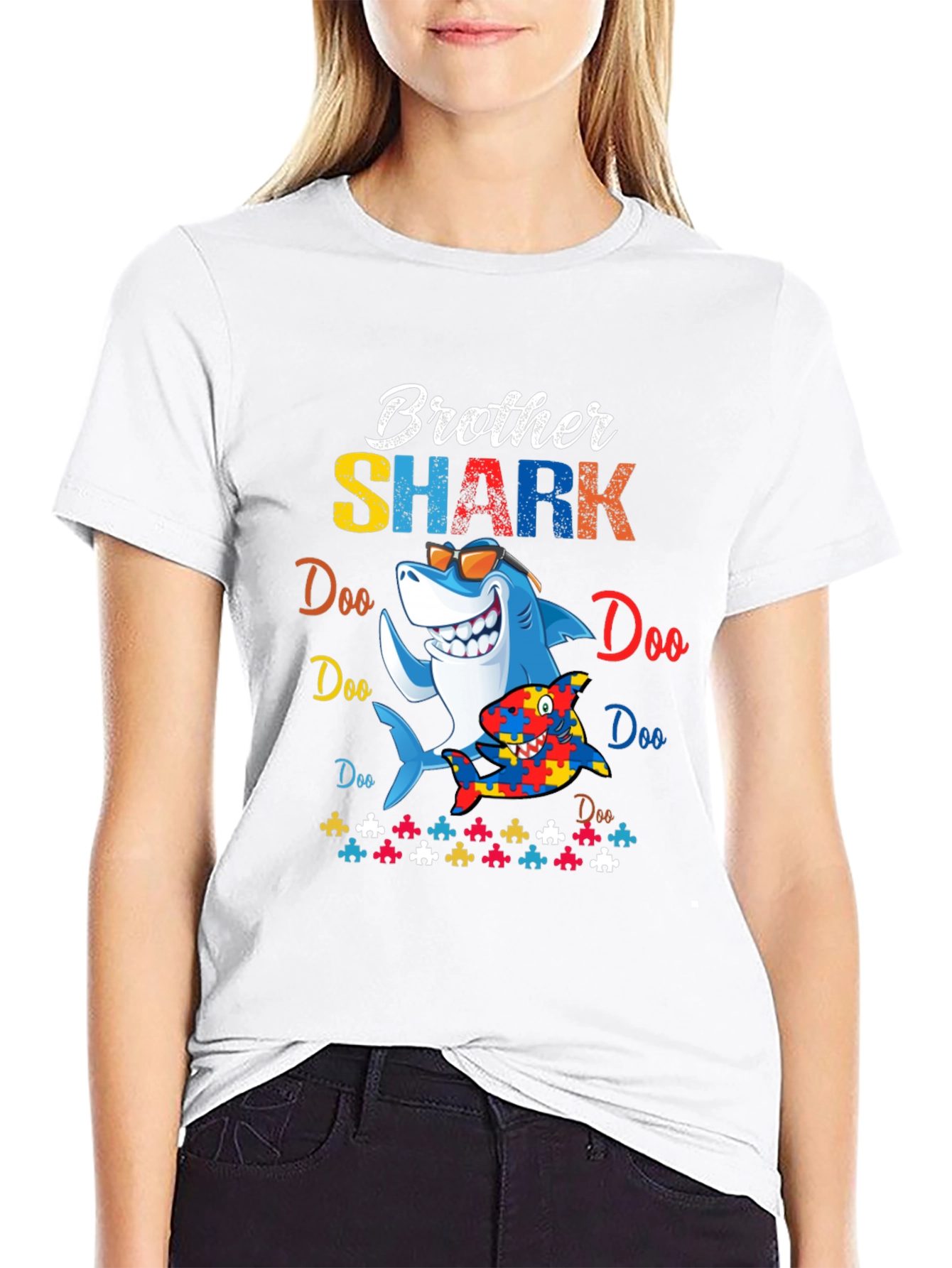 Brother Shark Autism Awareness T-Shirt