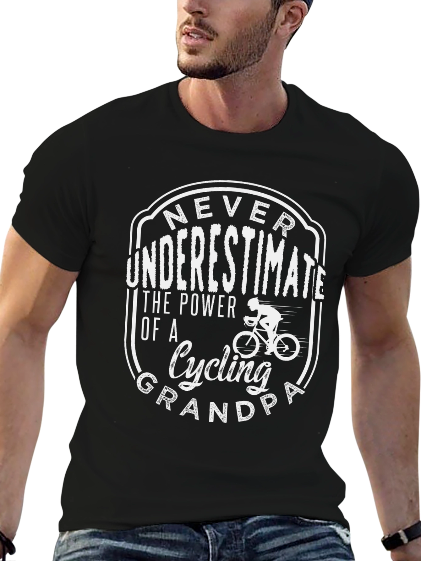 Cycling Grandpa T-Shirt - Never Underestimate!
