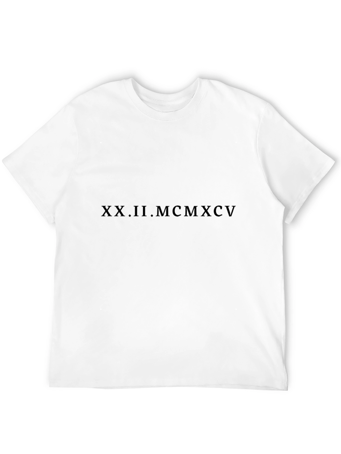 Roman Numeral Date T-Shirt - Mens Black Tee