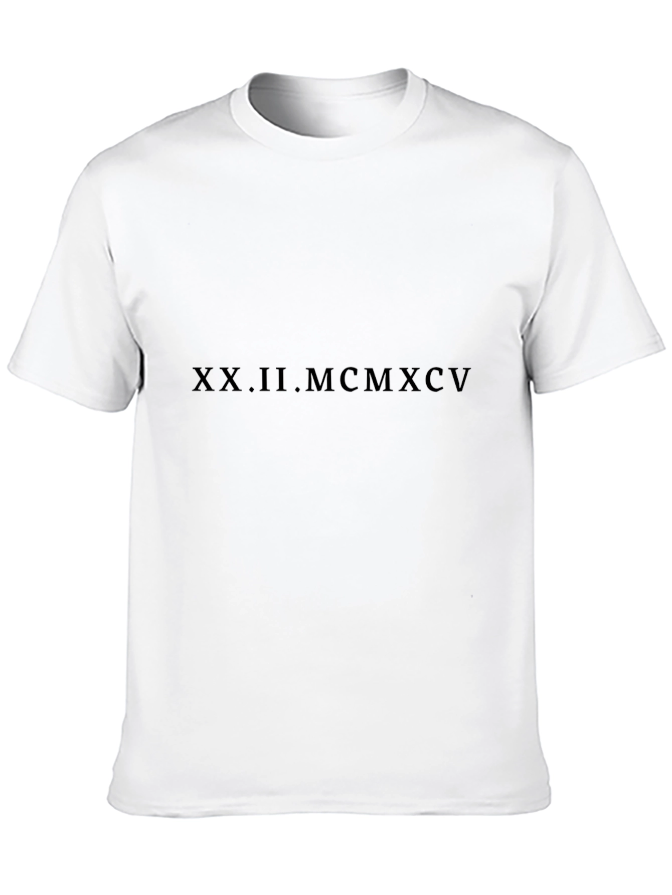 Roman Numeral Date T-Shirt - Mens Black Tee