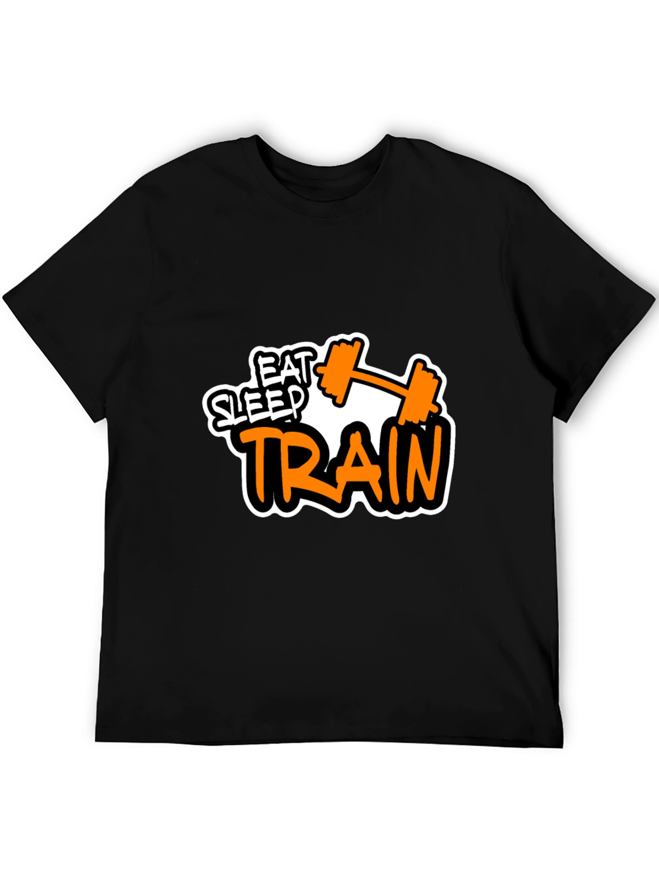 Eat Sleep Train Black Graphic Tee