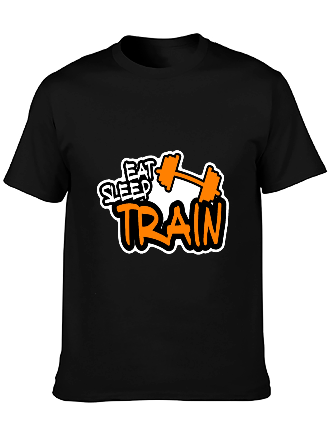 Eat Sleep Train Black Graphic Tee