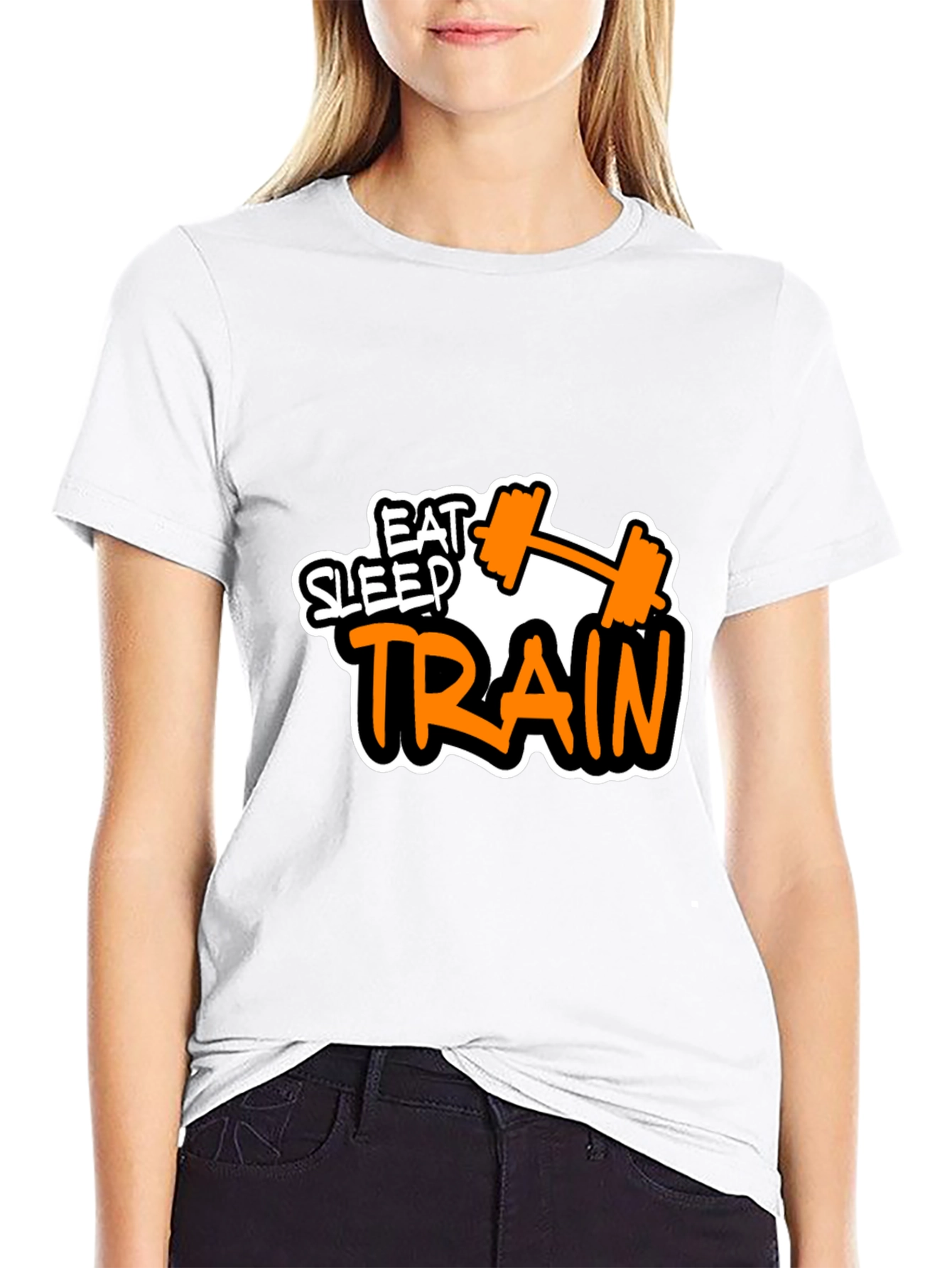 Eat Sleep Train Black Graphic Tee