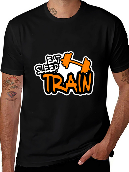 Eat Sleep Train Black Graphic Tee