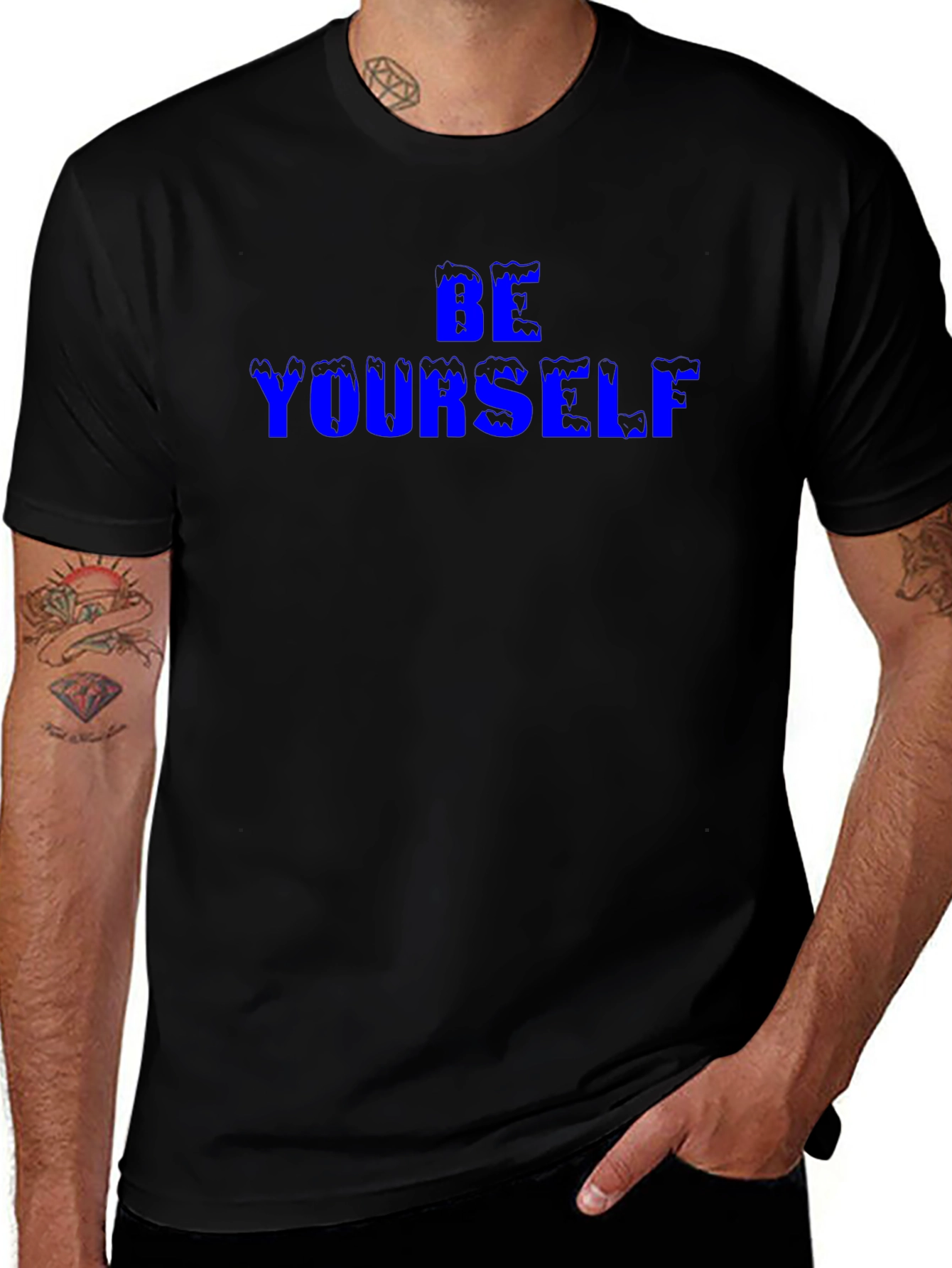 Be Yourself Black Graphic Tee