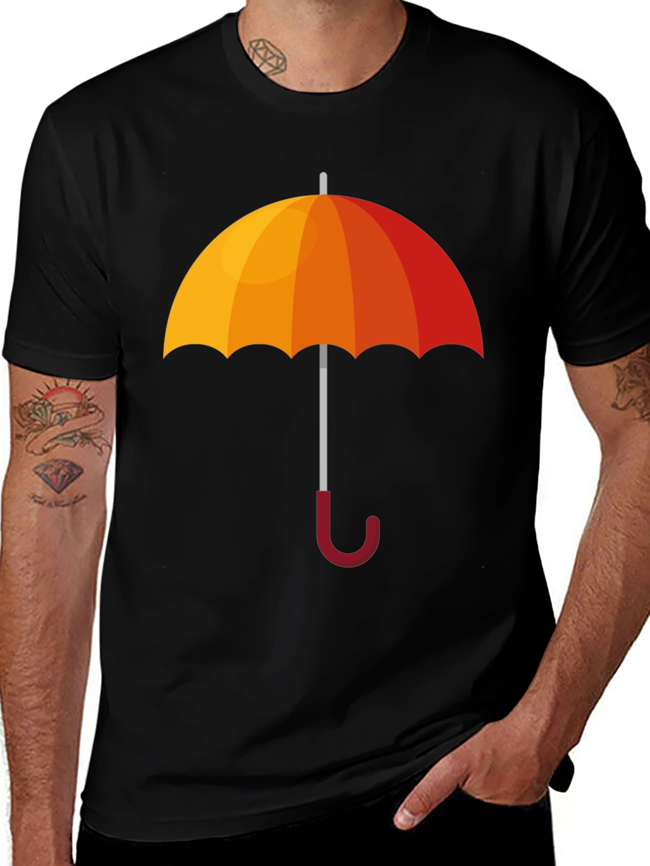 Umbrella Graphic Black T-Shirt