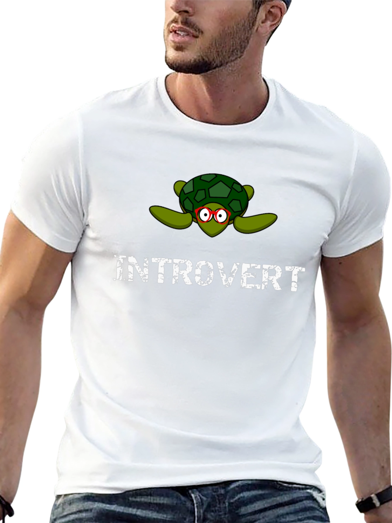 Introvert Turtle T-Shirt - Cute & Quirky Design