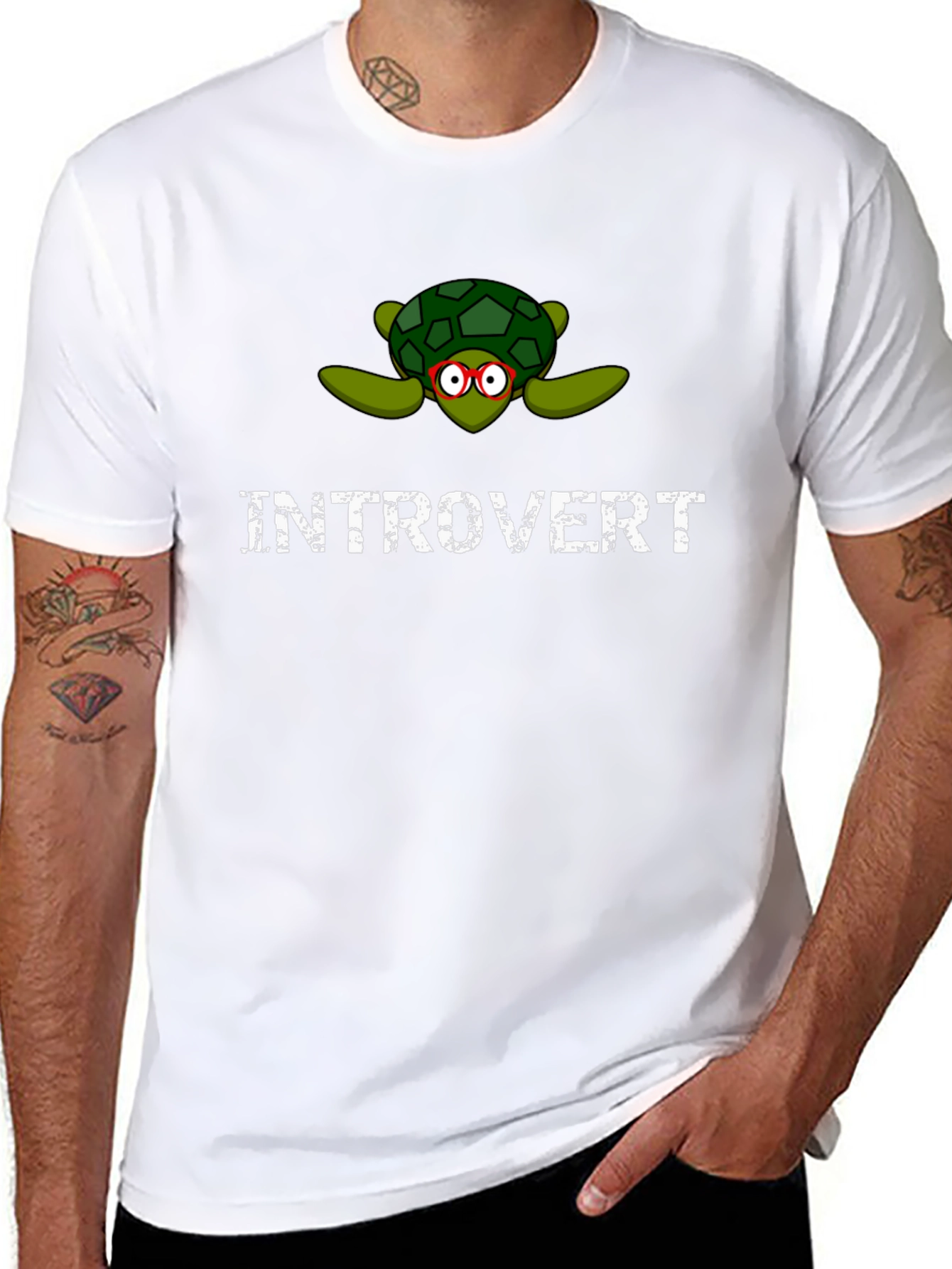 Introvert Turtle T-Shirt - Cute & Quirky Design