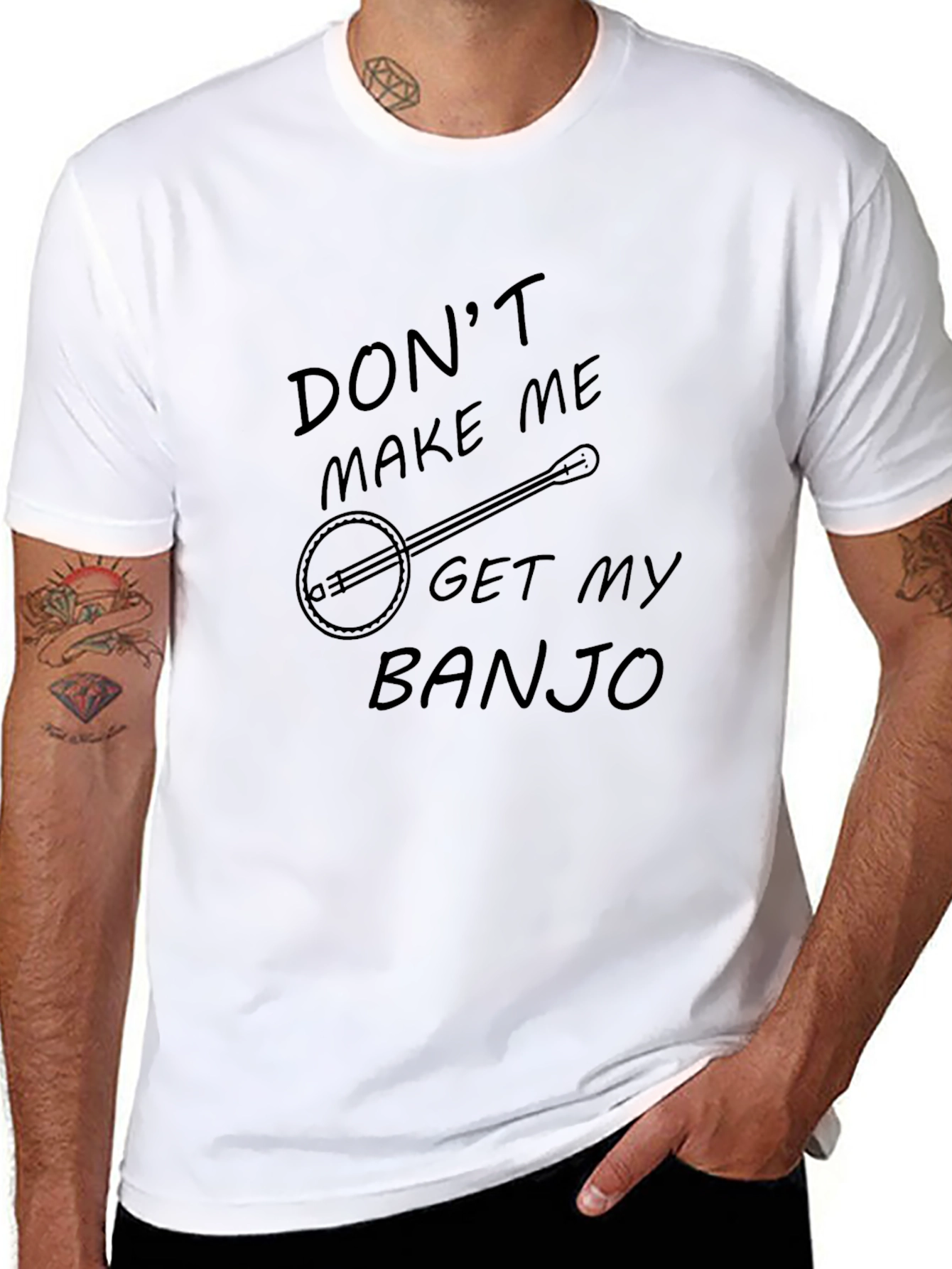Dont Make Me Get My Banjo T-Shirt - Black