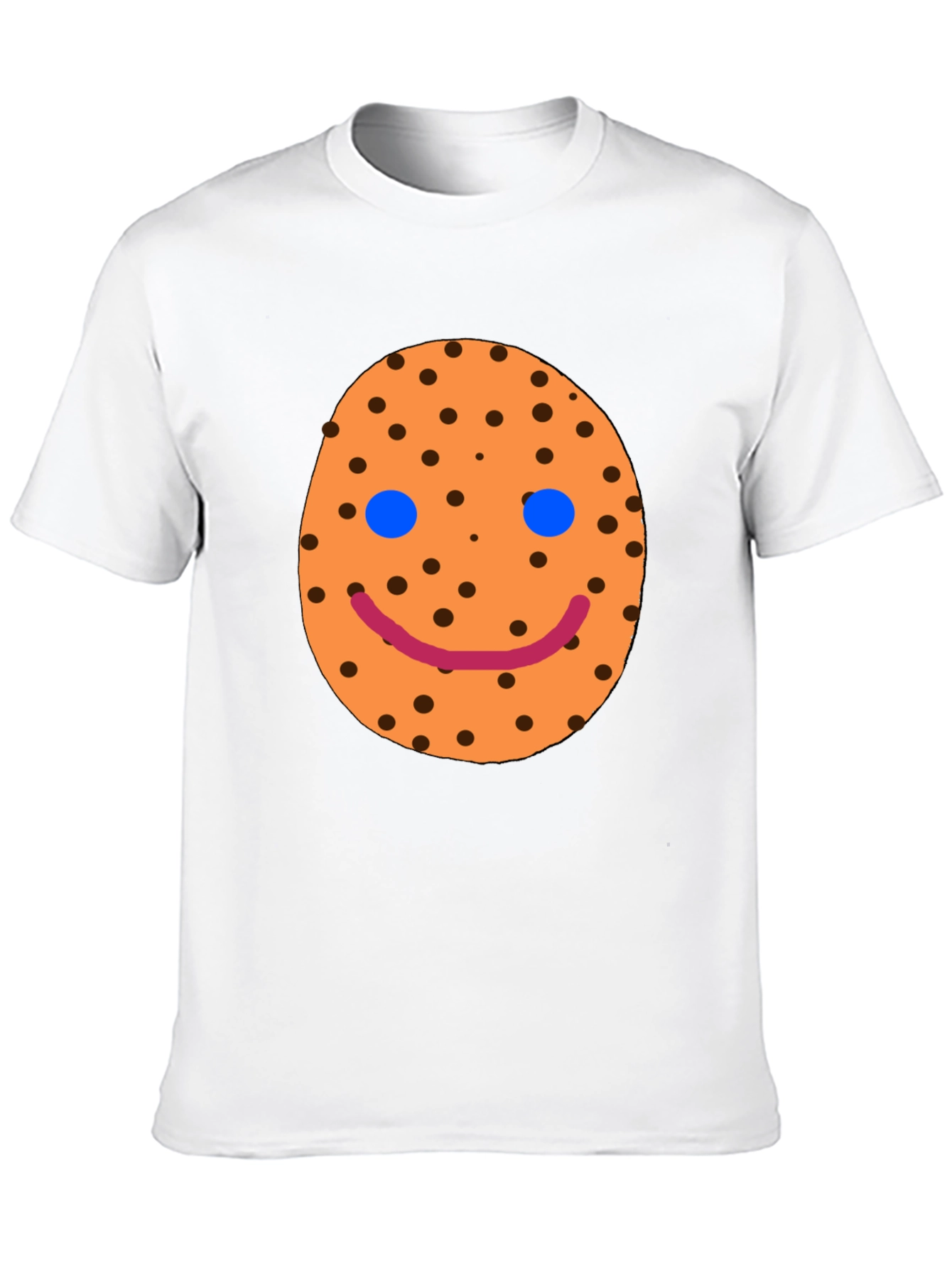 Smiley Cookie Graphic Black T-Shirt
