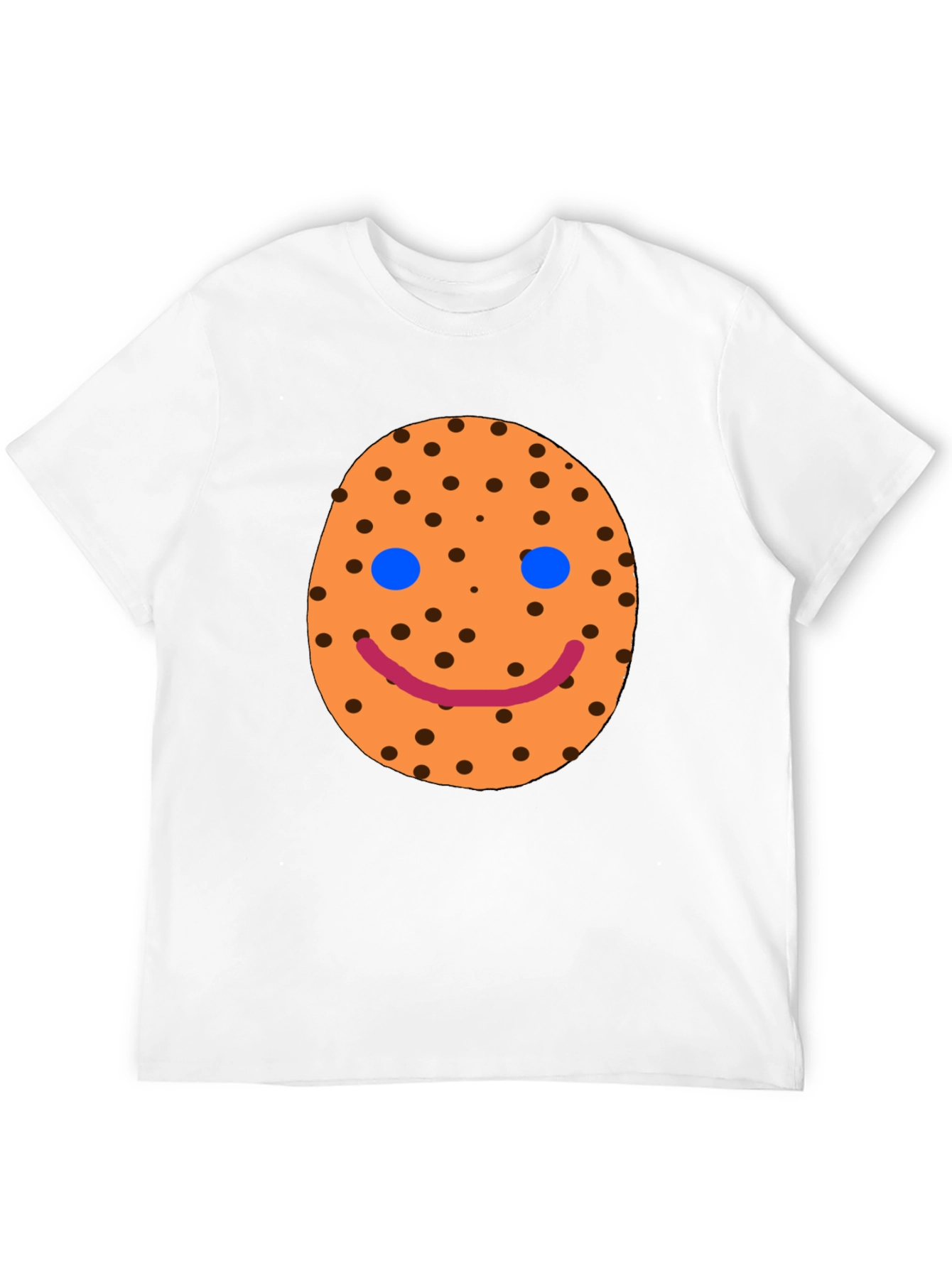 Smiley Cookie Graphic Black T-Shirt