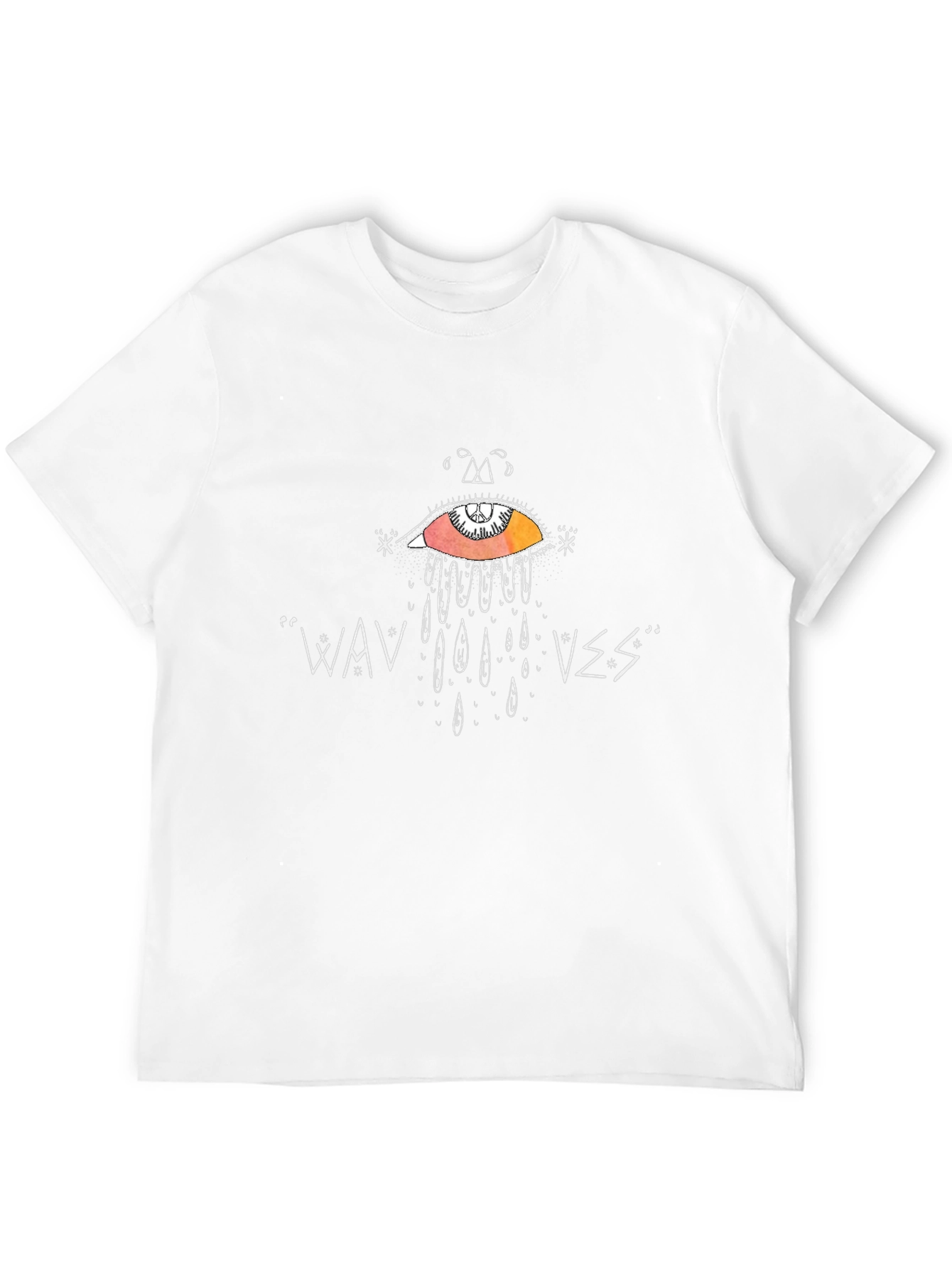 Wavves Graphic Print Crew Neck T-Shirt - Black