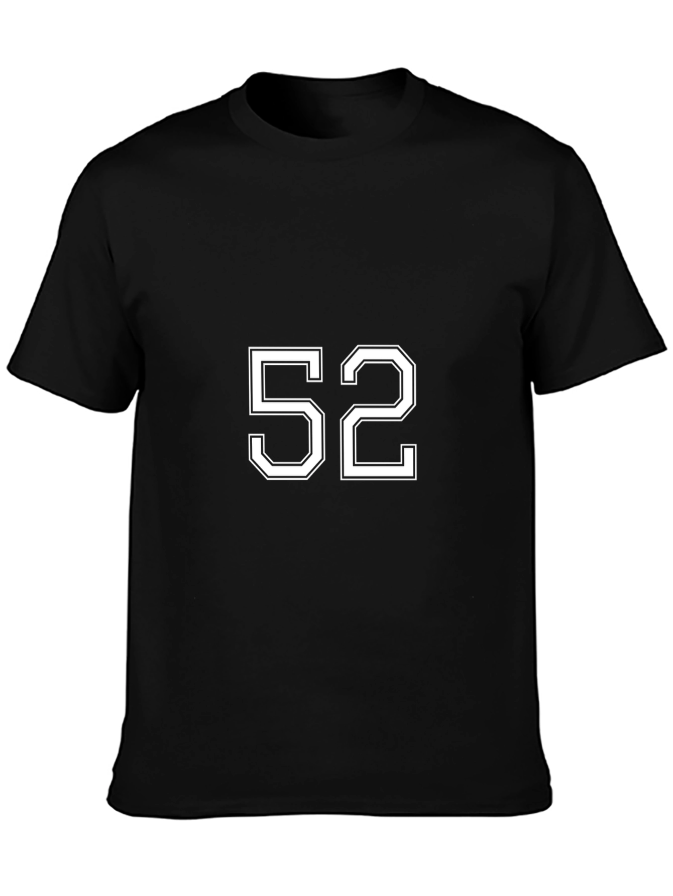 Black T-Shirt with White 52 Graphic