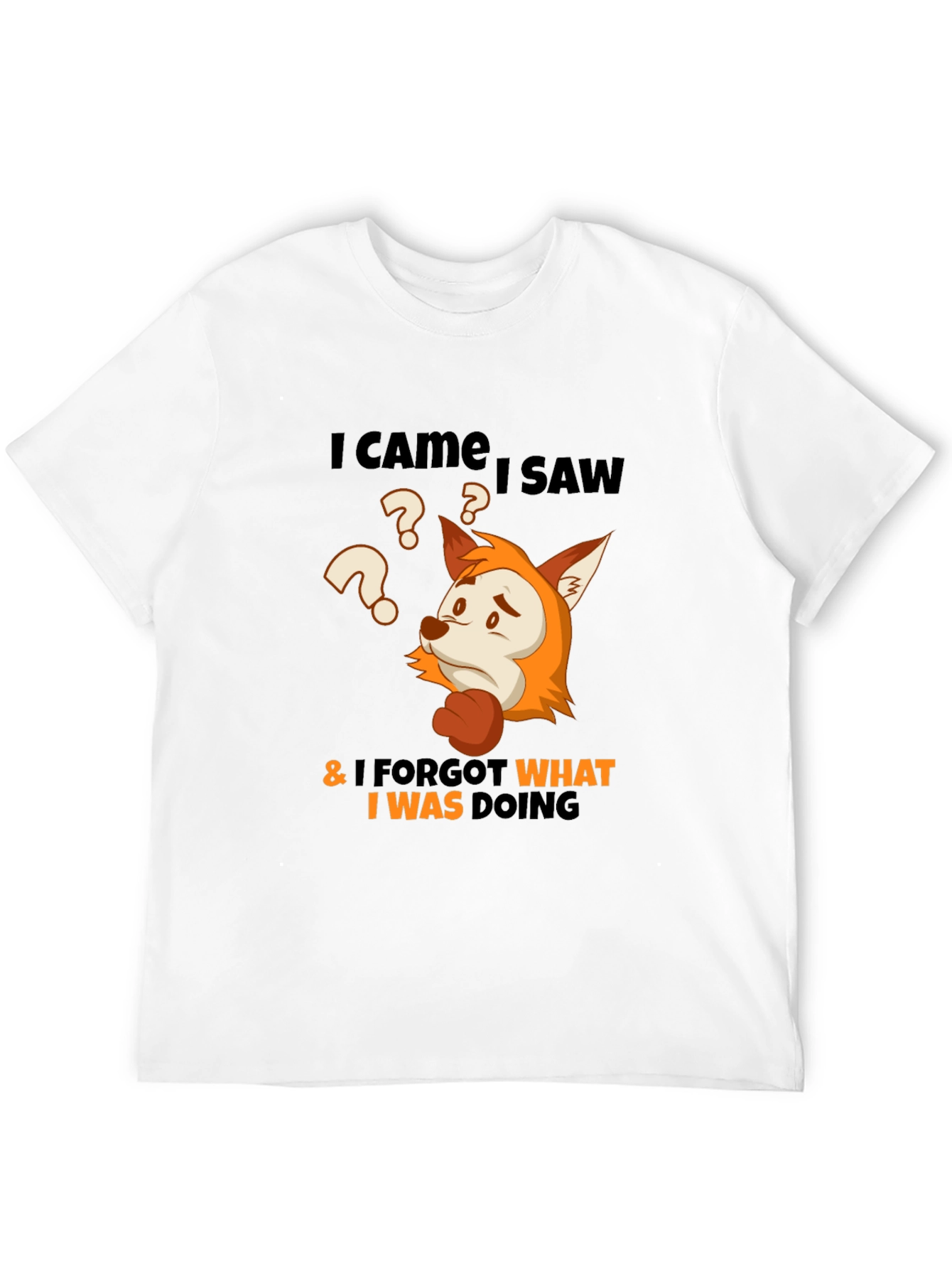 Funny Fox I Came I Saw Graphic T-Shirt