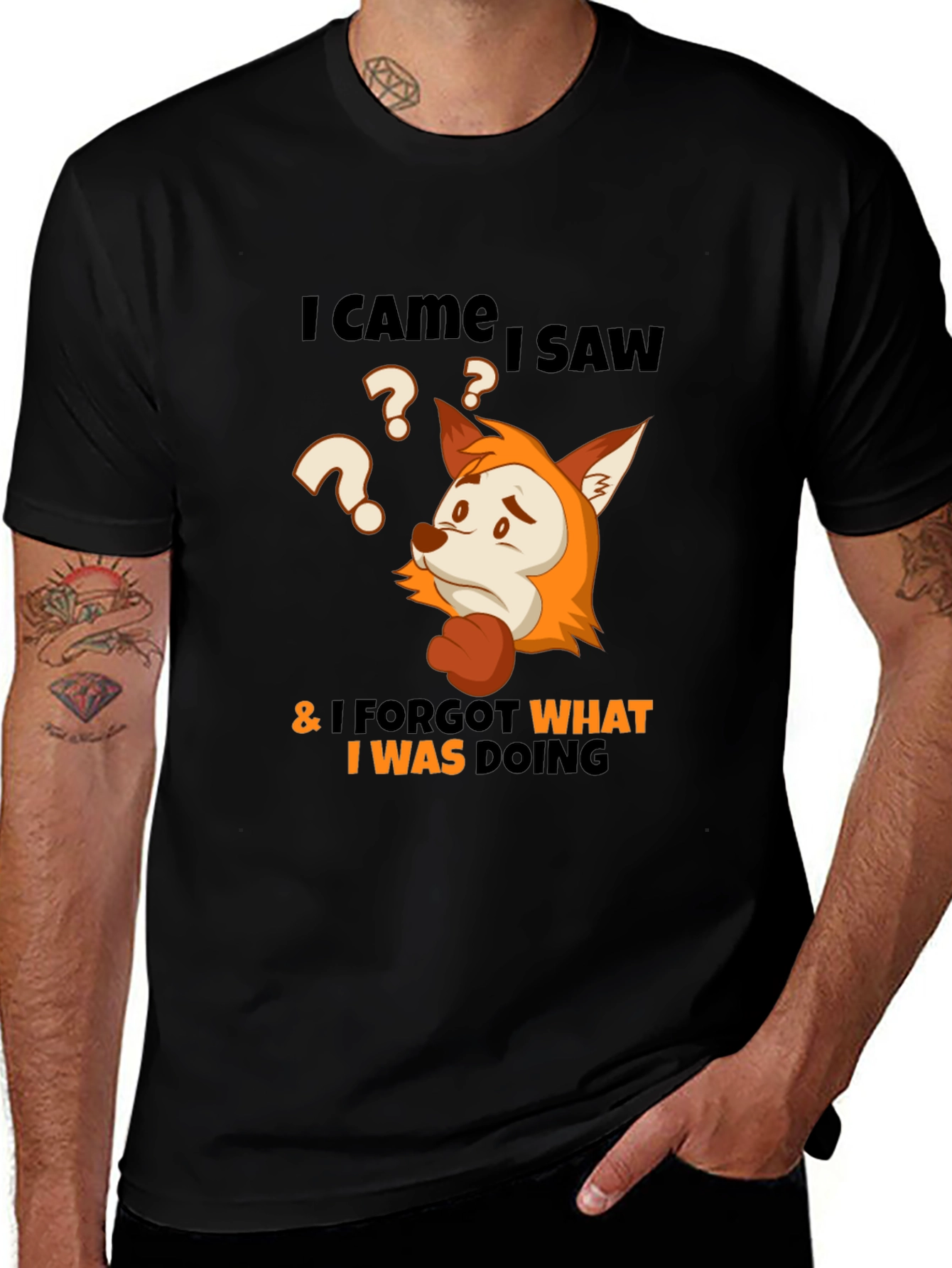 Funny Fox I Came I Saw Graphic T-Shirt