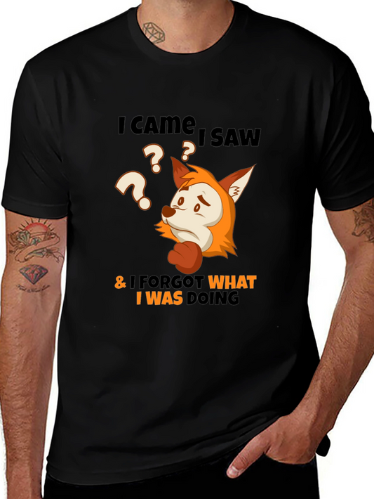 Funny Fox I Came I Saw Graphic T-Shirt