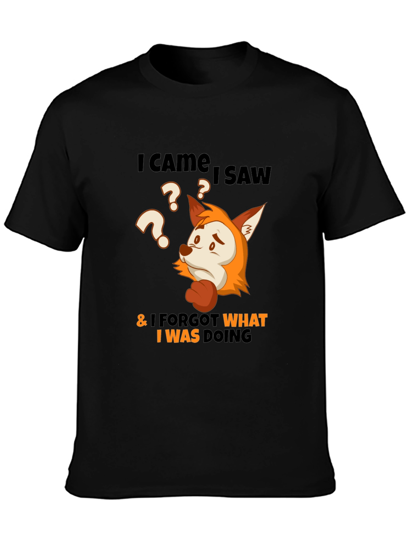 Funny Fox I Came I Saw Graphic T-Shirt