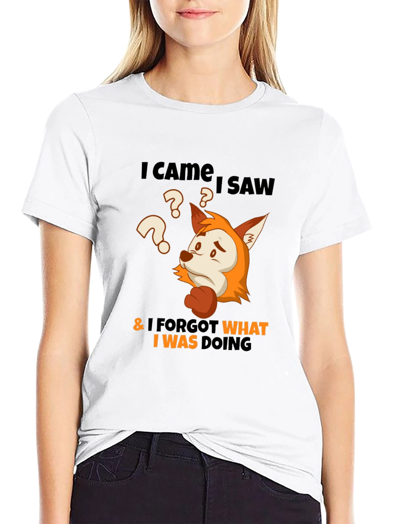 Funny Fox I Came I Saw Graphic T-Shirt