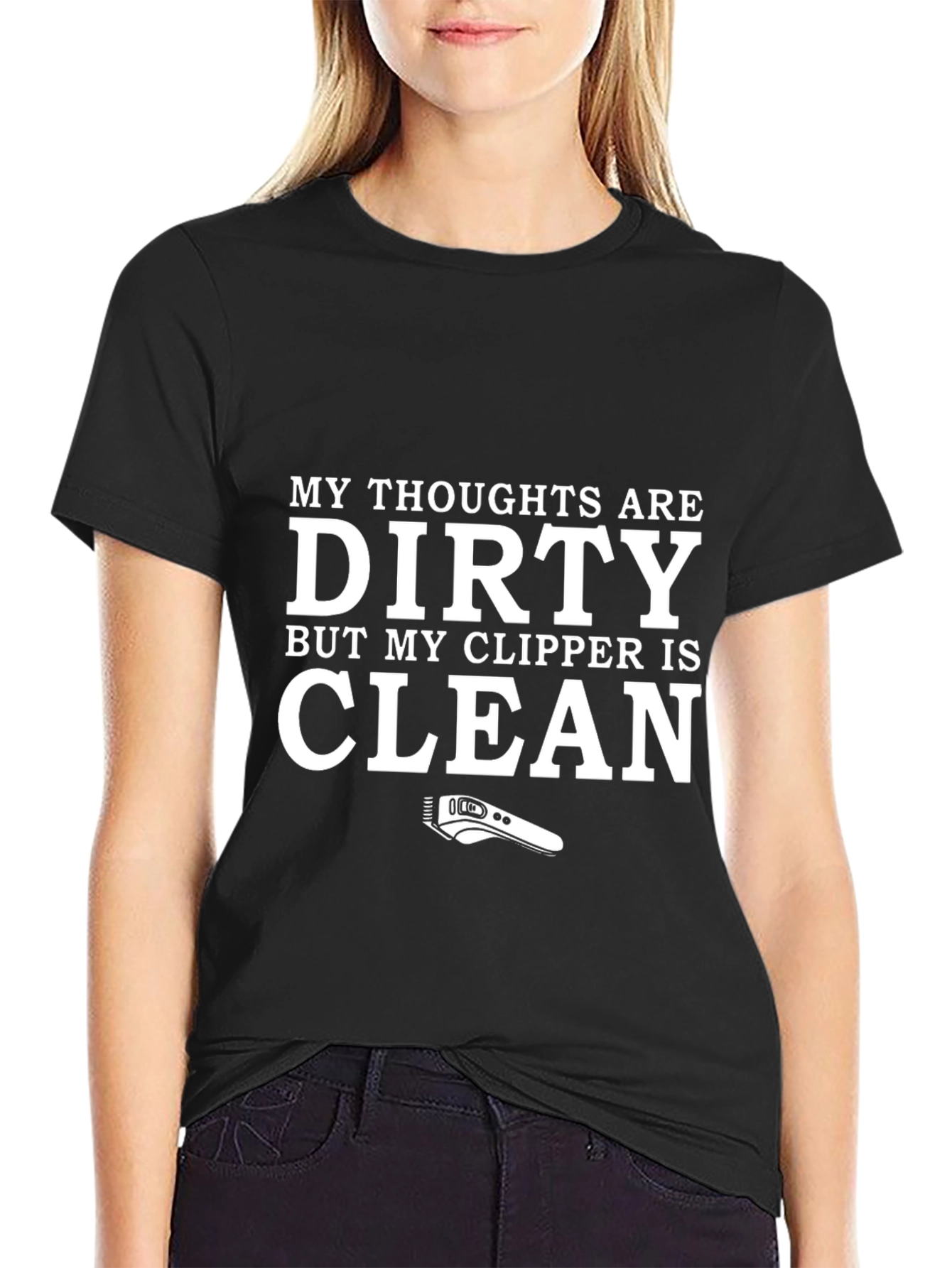 Dirty Thoughts Clean Clipper Graphic T-Shirt