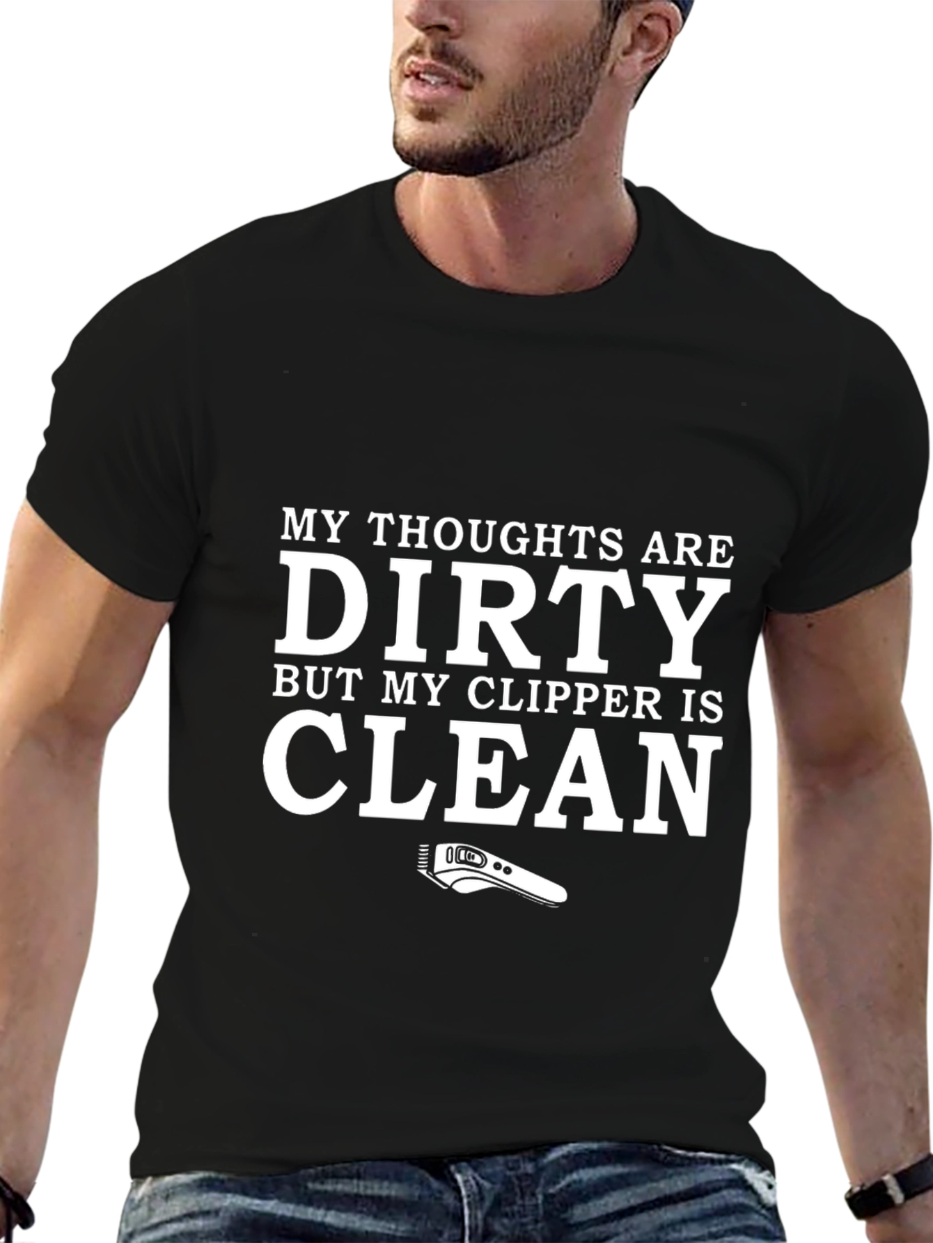 Dirty Thoughts Clean Clipper Graphic T-Shirt