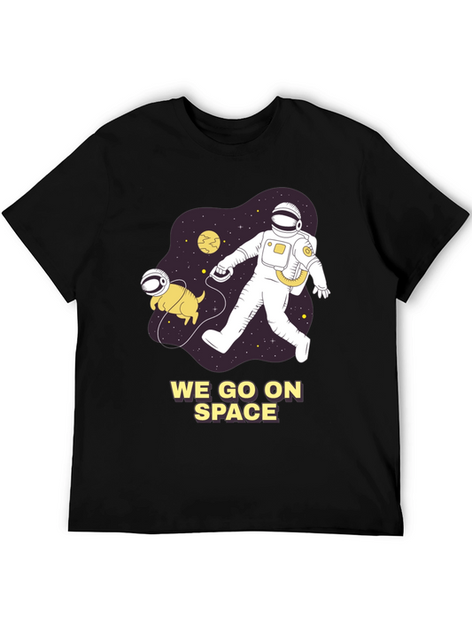 Astronaut & Dog in Space Graphic Tee - Unisex