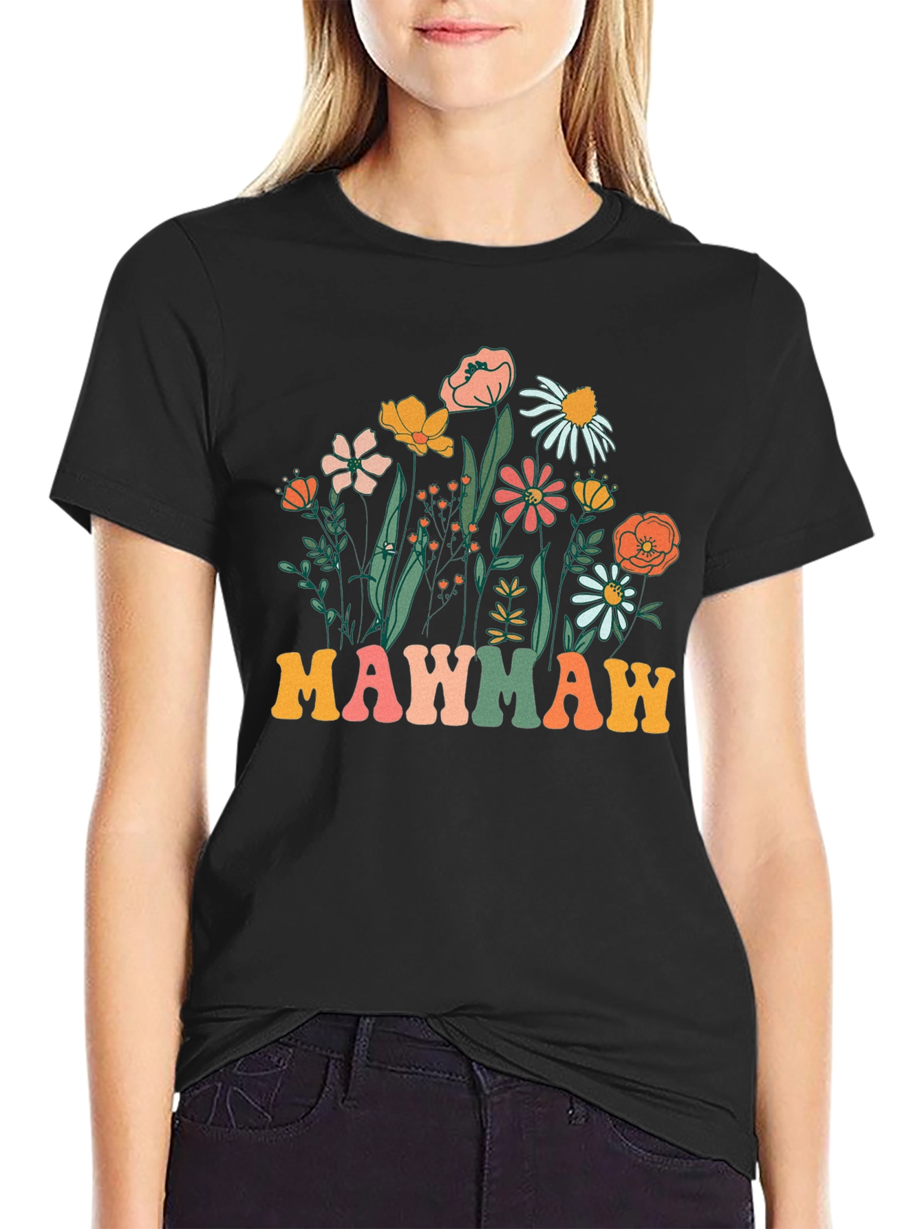 Floral Mawmaw T-Shirt - Cute Grandma Gift