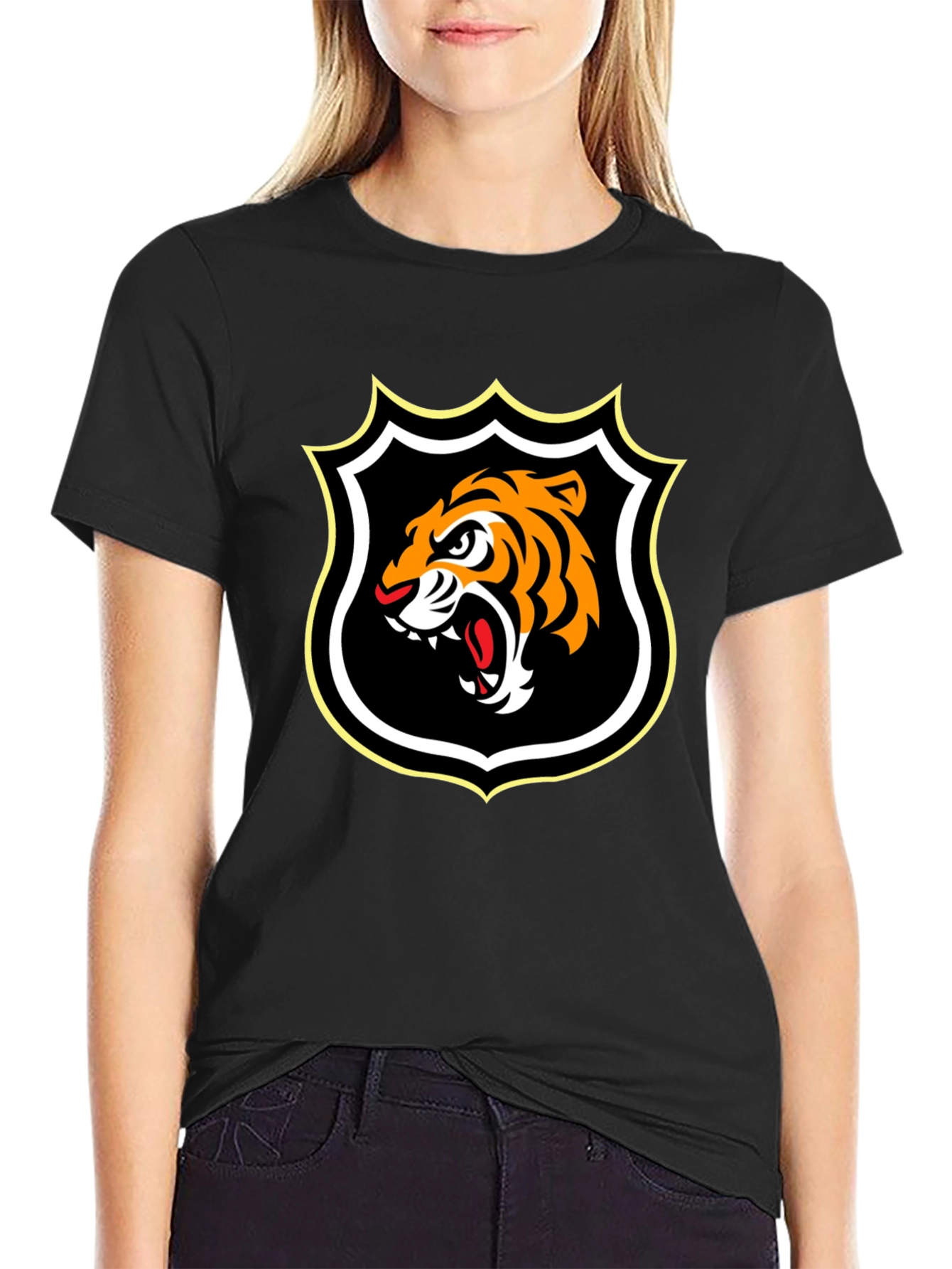 Tiger Emblem Black Tee