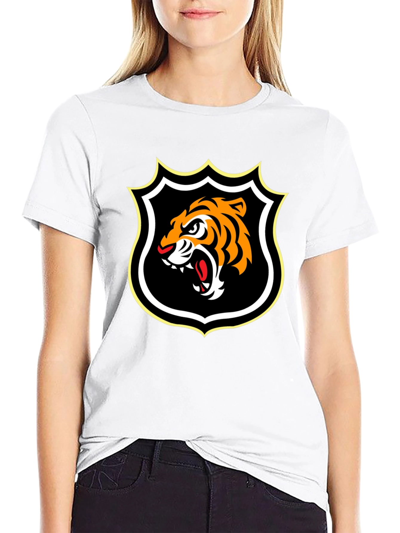 Tiger Emblem Black Tee