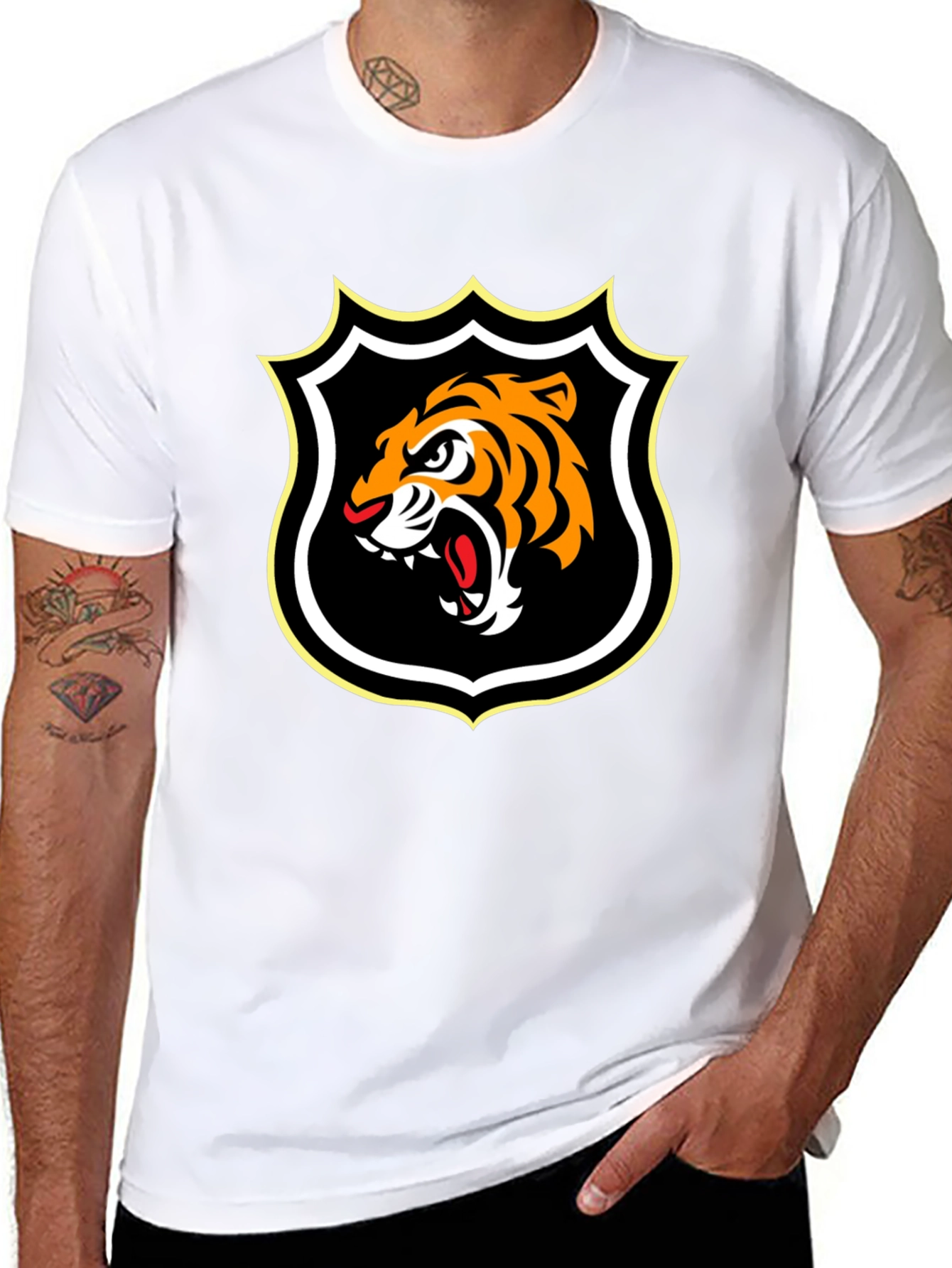 Tiger Emblem Black Tee