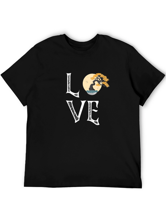 Bonsai Tree Love Graphic Tee - Artistic Nature T-Shirt