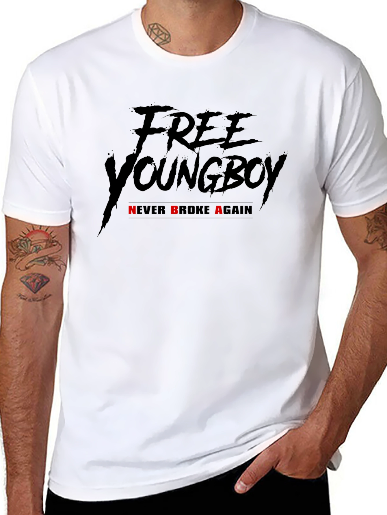 Free Youngboy Never Broke Again Black T-Shirt