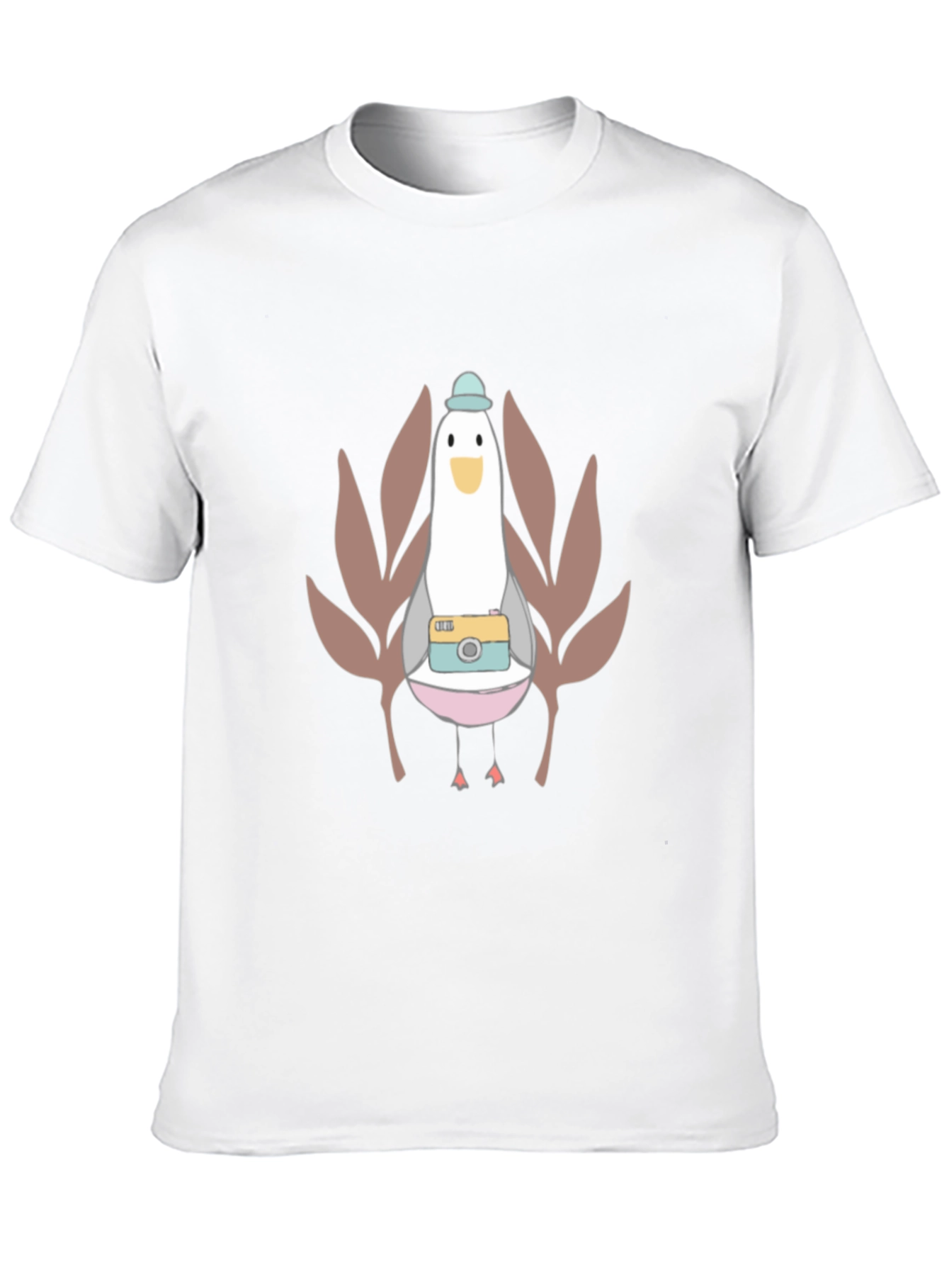Cartoon Bird with Camera T-Shirt