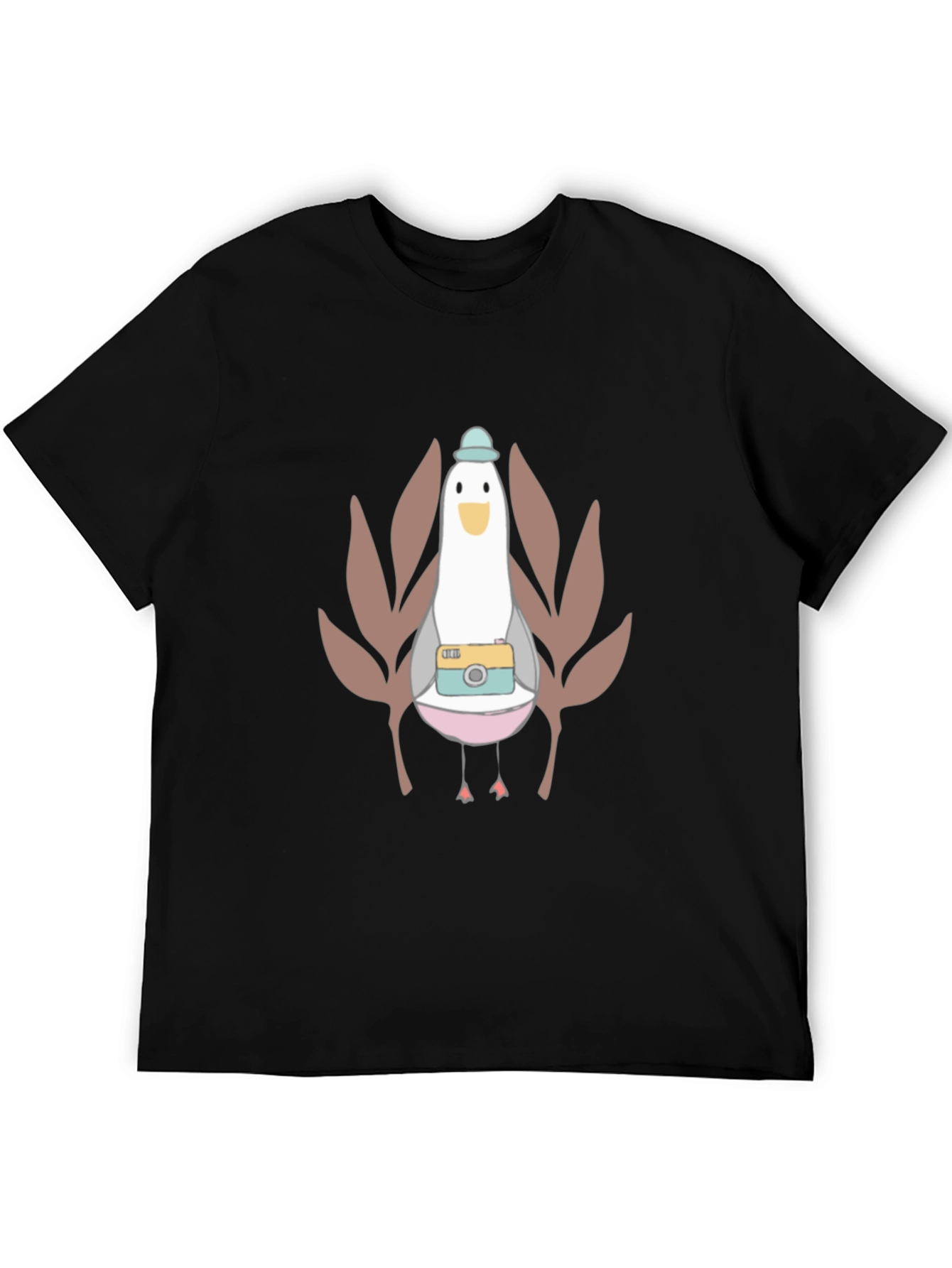 Cartoon Bird with Camera T-Shirt