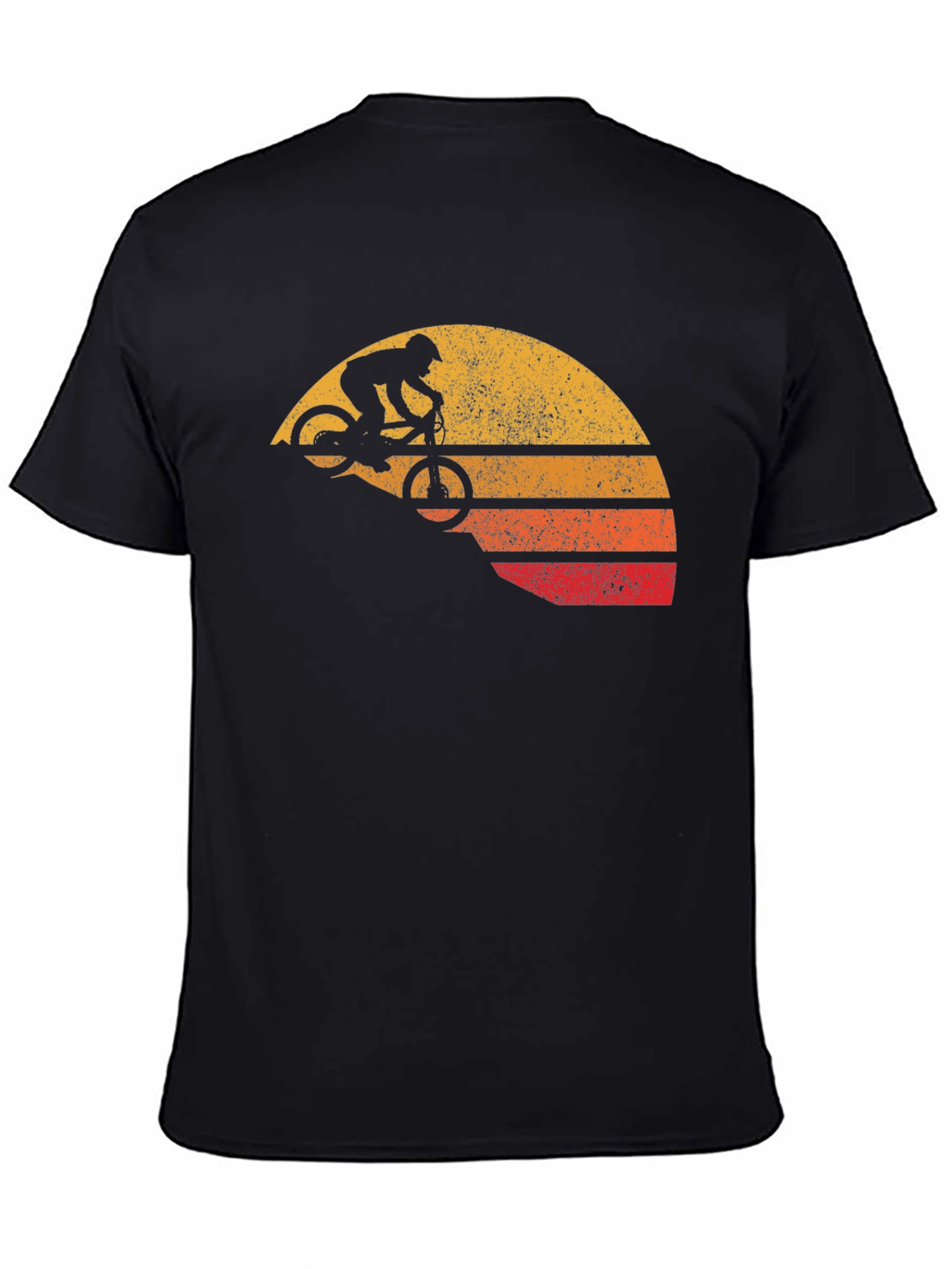 Retro Mountain Bike Sunset Graphic T-Shirt