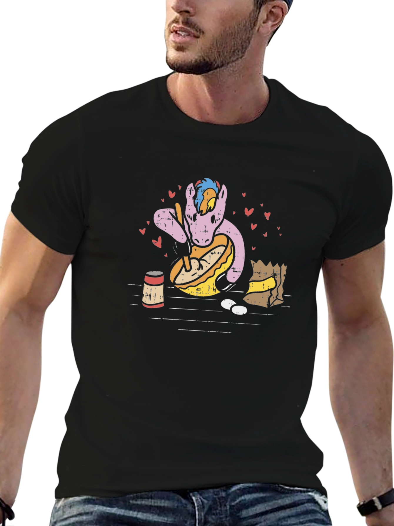 Funny Pony Cooking T-Shirt - Novelty Graphic Tee